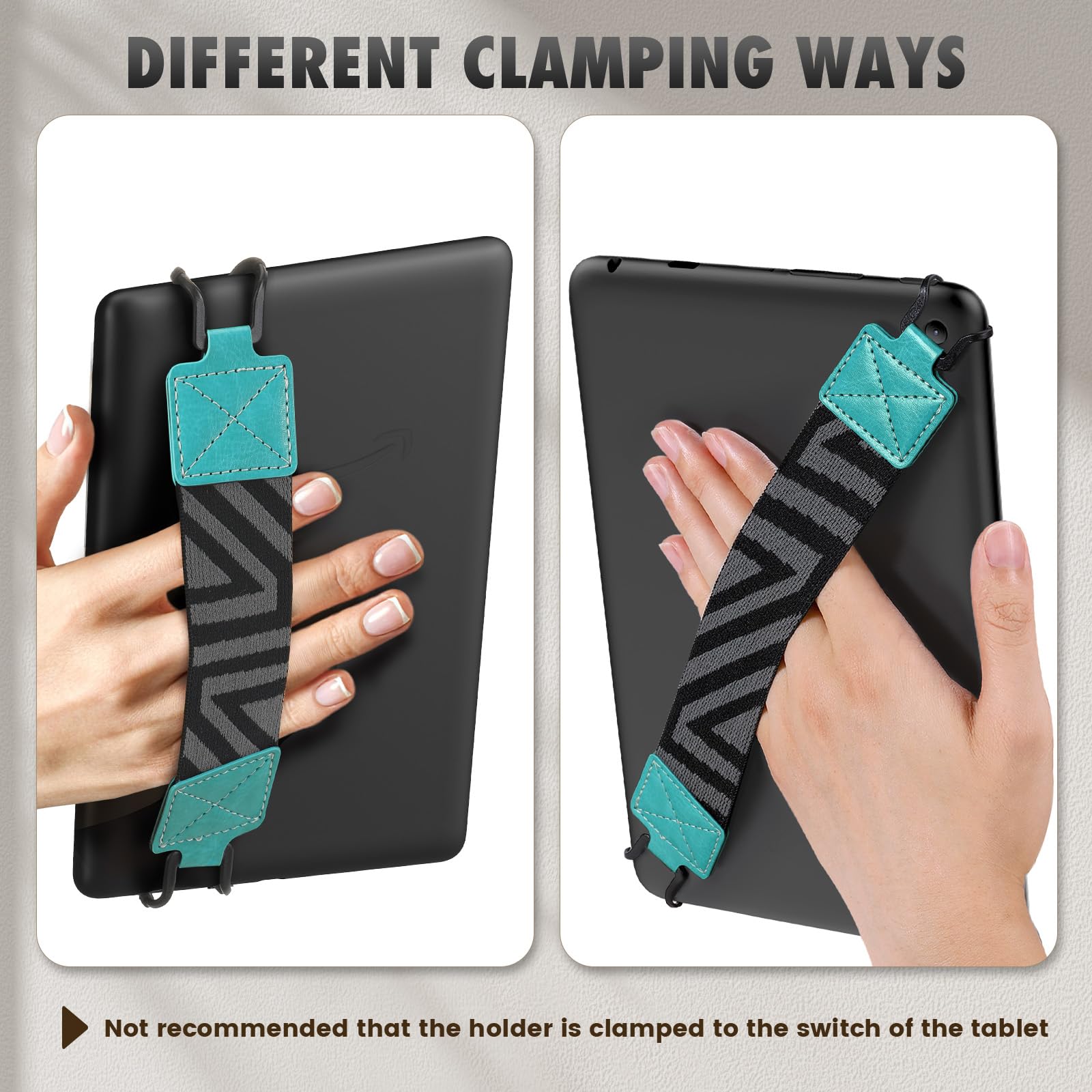 Moko Security Hand Strap For 9 11 Inch Tablet, Ipad/Ipad Pro/Ipad Air/Kindle Fire Hd/Samsung, High Elasticity Versatile Hand Str