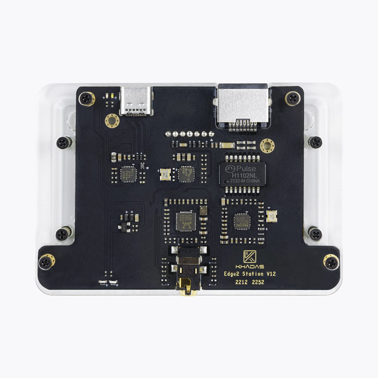 Khadas Edge2 Station Extension Board for Edge2 Single Board Computer with 10/100M Ethernet Port, USB-C Port, 3.5mm Headphone Jac