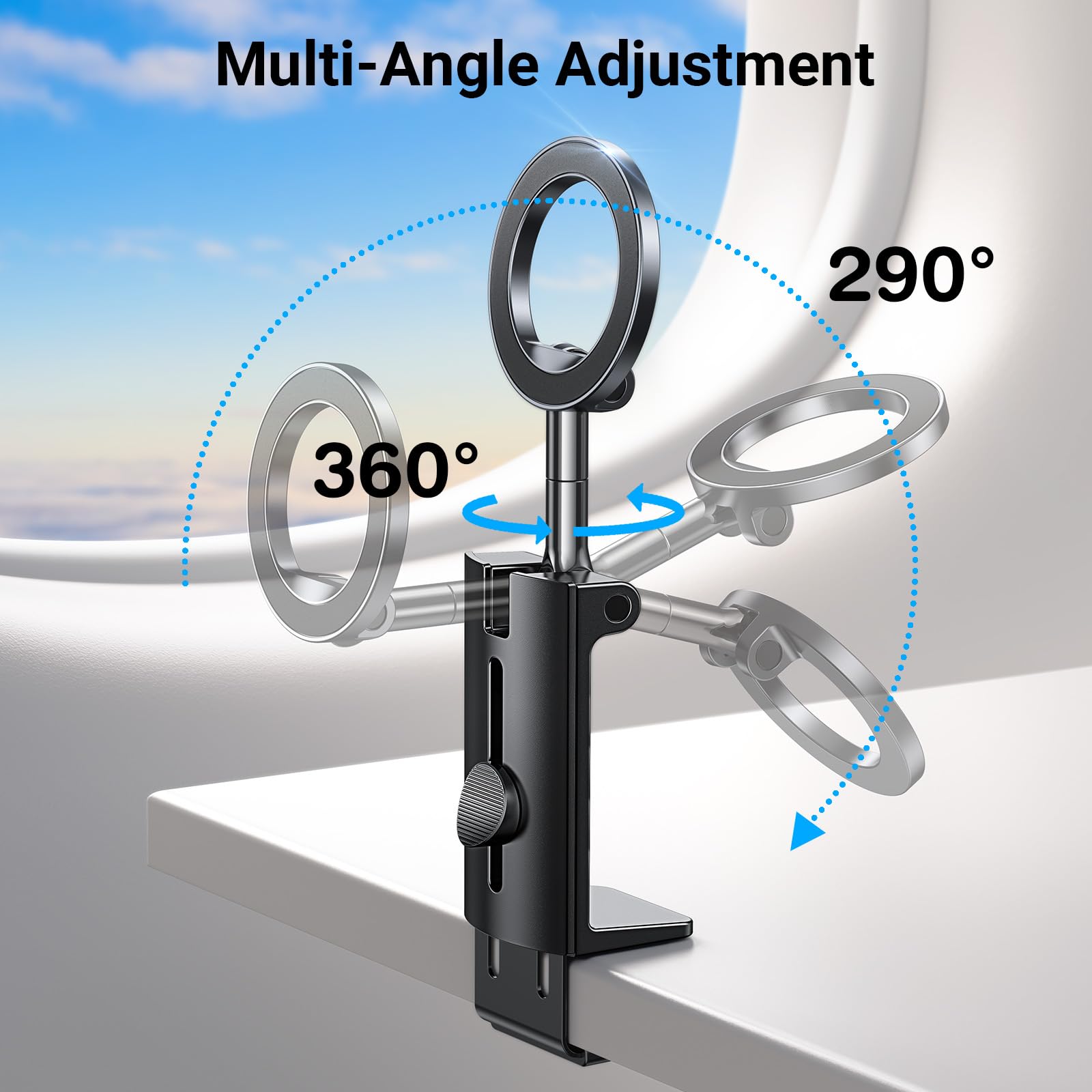 For Magsafe Airplane Phone Holder Mount?Strong Magnet? Airplane Travel Essentials Plane Phone Holder Long Flight Essentials, Uni