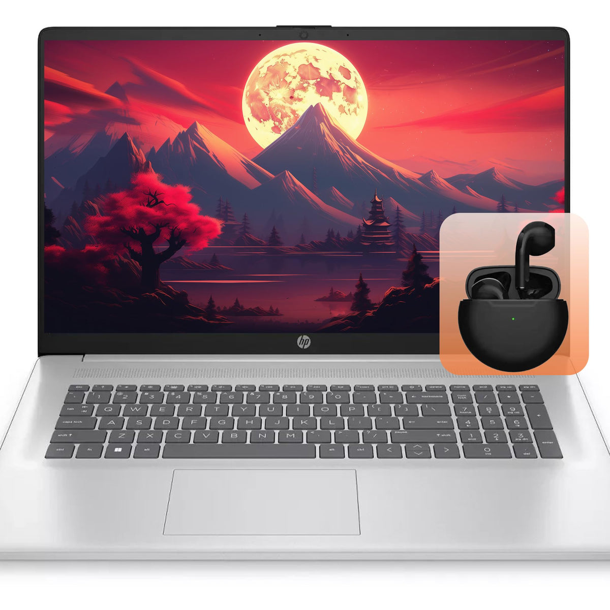 Hp Laptop With Wireless Earbuds, 17.3'' Full Hd Display, 32Gb Ram, 1Tb Ssd With 128Gb Protable Drive, Amd 6-Core Ryzen 5 Process