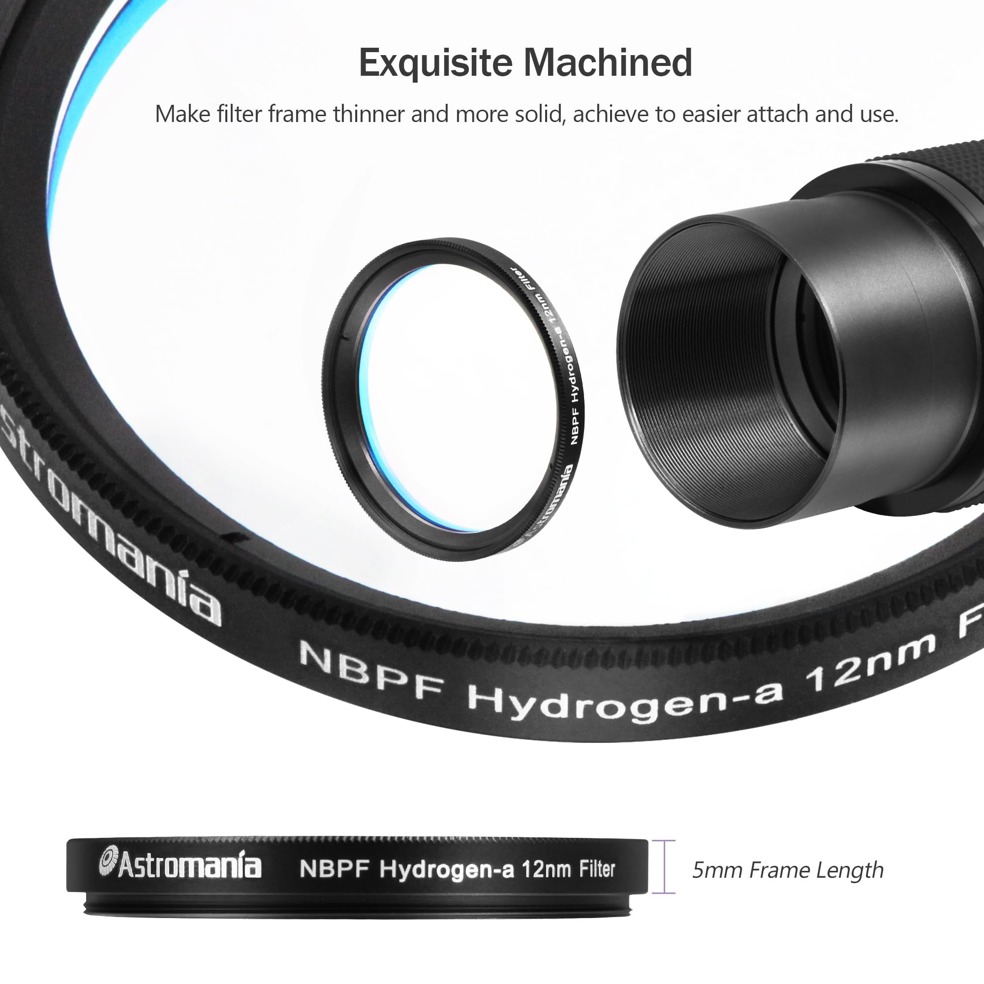 Astromania 2'' Narrowband Nbpf Hydrogen A 12Nm Filter   Enhances The Contrast Between Object And Sky   Allows You To Take Images