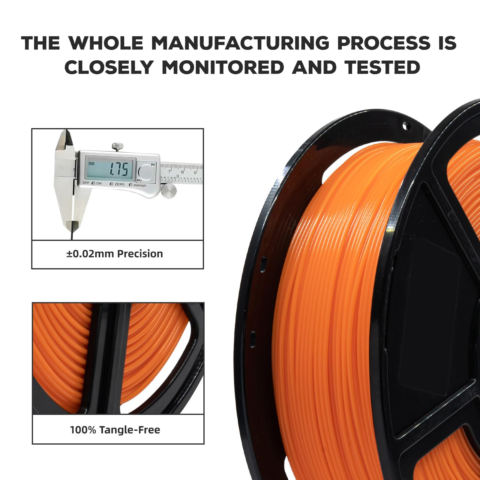 Flashforge Pla Filament 1.75Mm, 3D Printer Filament 1Kg (2.2Lbs) Spool, Dimensional Accuracy +/- 0.02Mm, 3D Printing Filament Ea