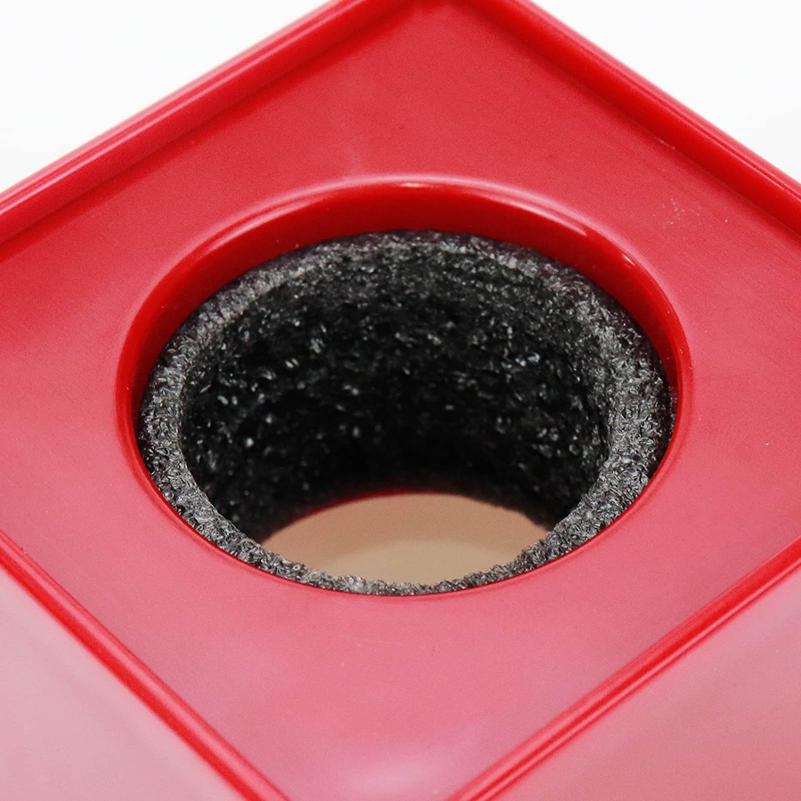 Dahszhi 2Pcs Cube Microphone Stands,Microphone Square Interview Logo Flag Station,Red