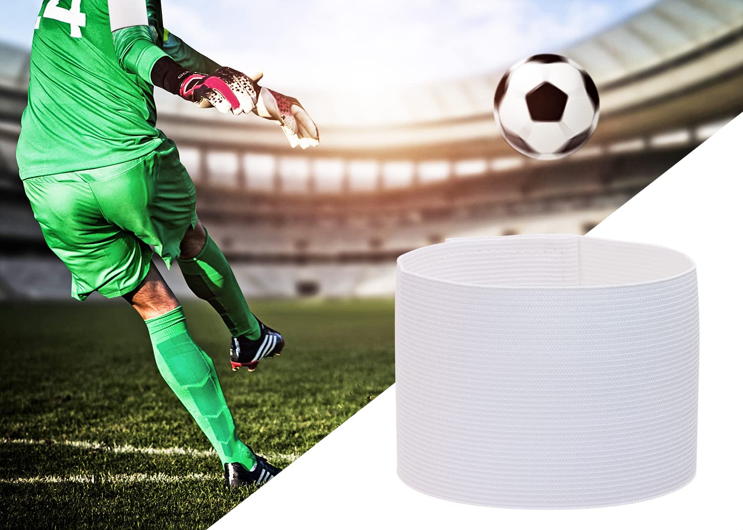 Onlykxy 3Pcs Captain Armbands 7X32.5Cm/2.75X12.79Inch Adjustable Leader Armband Team Sport Armband For Soccer Basketball Volleyb