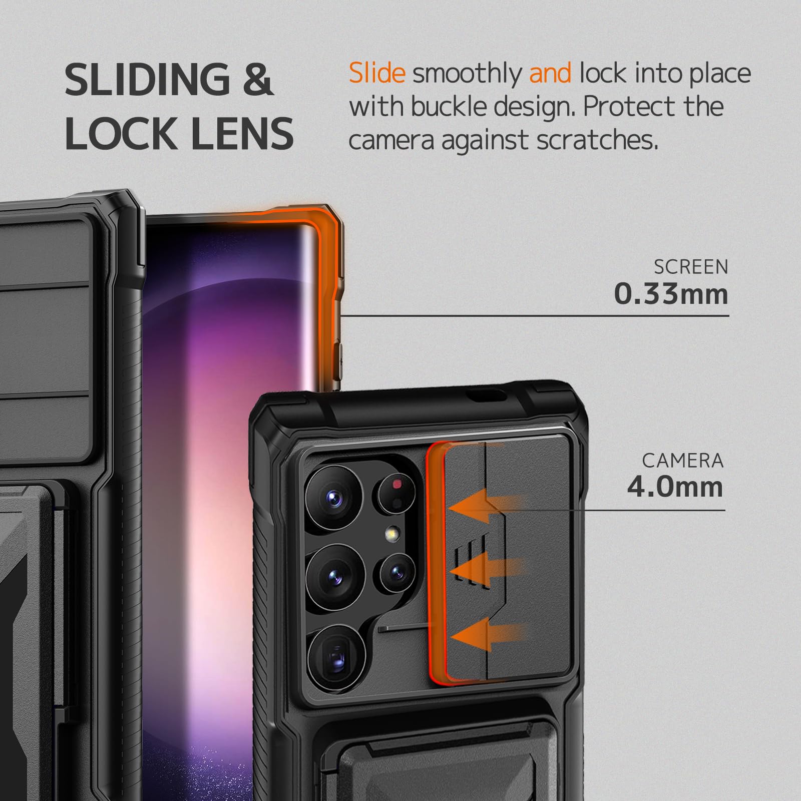 Ninki Galaxy S24 Ultra Case, Compatible 5G Phone Wallet With Camera Cover, Card Holder & Stand, Black