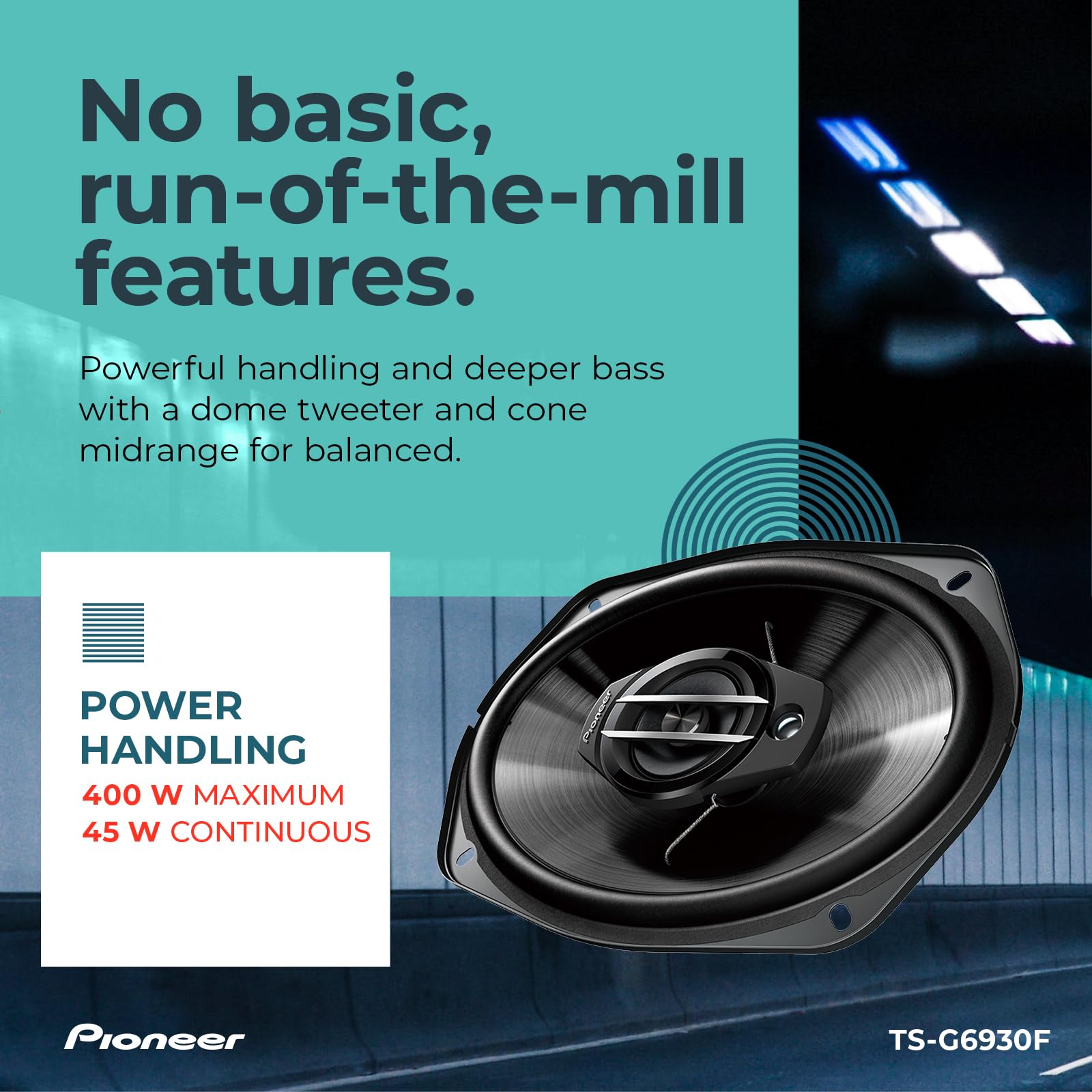 Pioneer 6X9'' 3 Way Full  Range Speakers 400 Watts   Pair