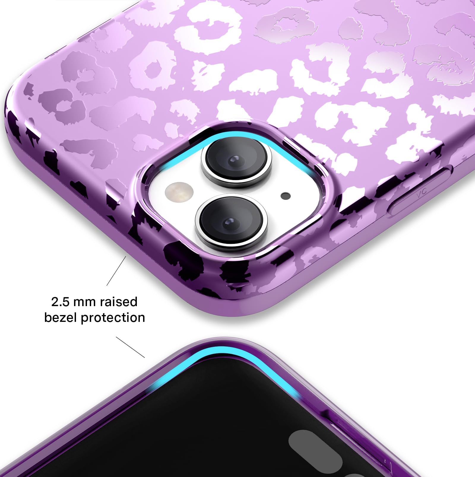 Velvet Caviar Case Compatible With Iphone 15 Purple Cheetah [8Ft Drop Tested] Compatible With Magsafe   Protective Phone Cases