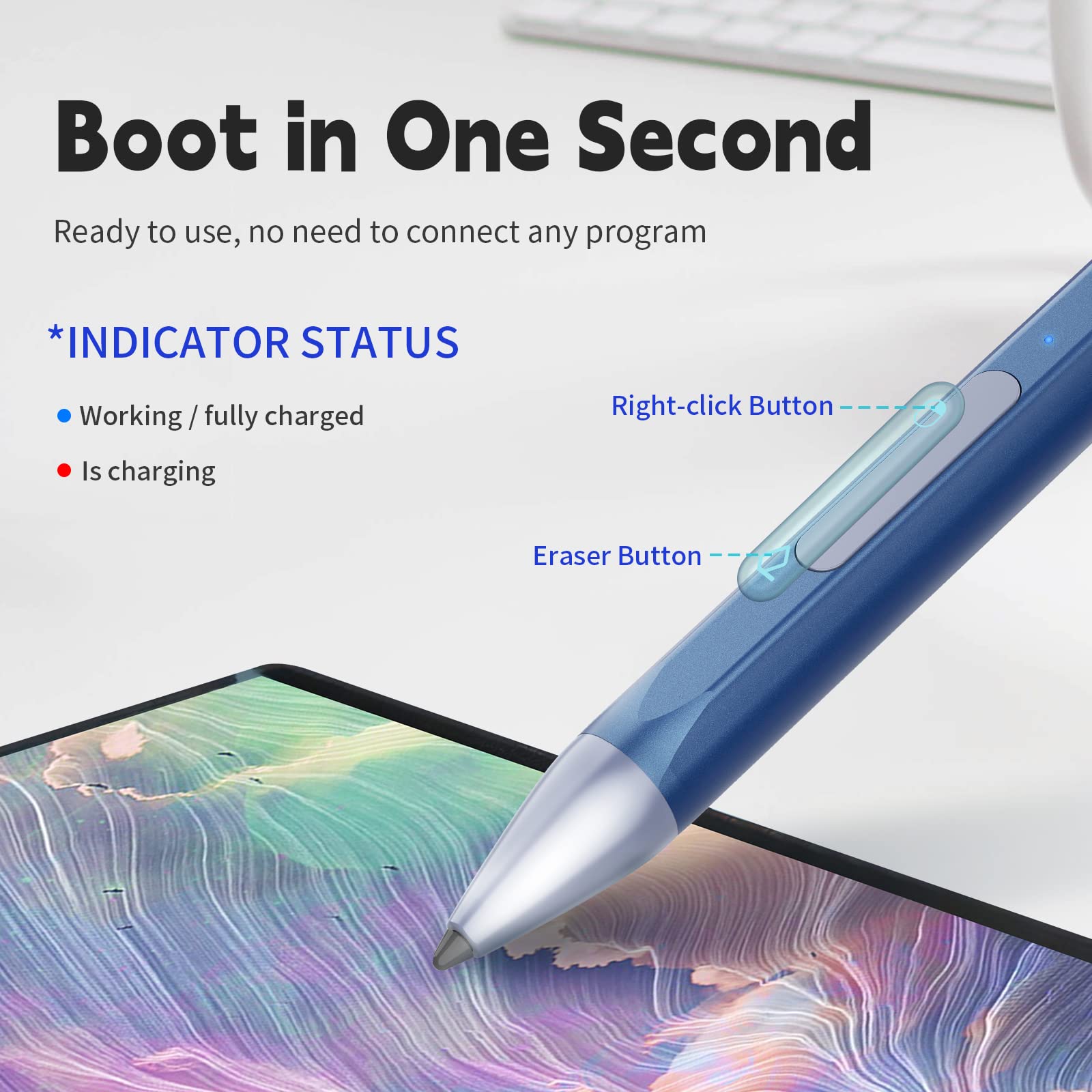 Stylus Pen For Hp Envy X360 Pavilion X360 Specter X360 Spectre X2 Envy X2 Rechargeable Mpp 2.0 Tilt Active Pen With 4096 Pressur