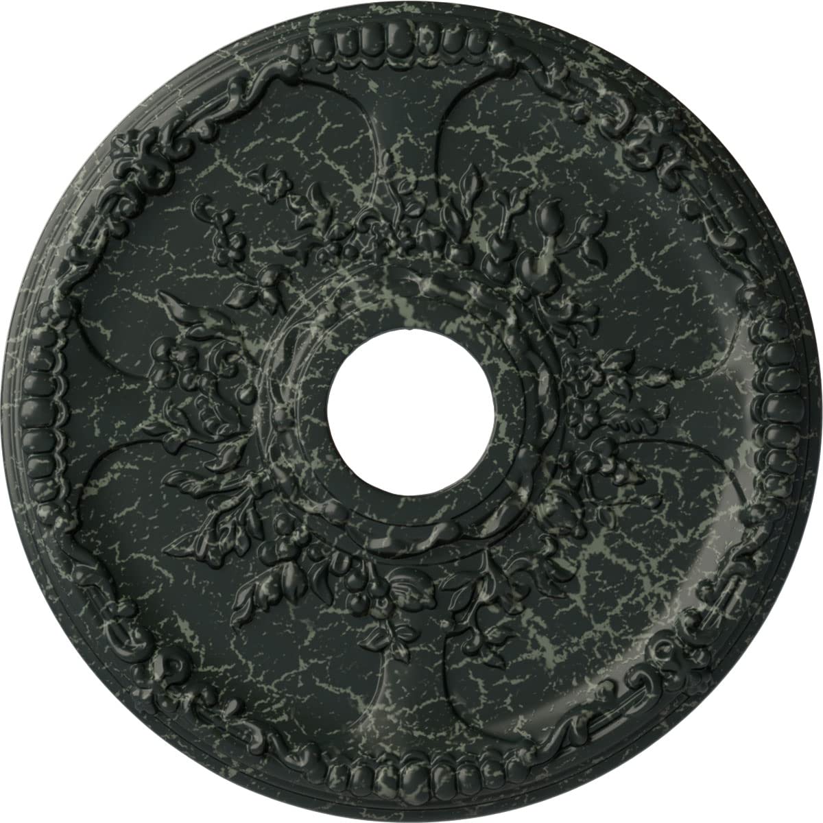 Ekena Millwork Cm18Septc Antioch Ceiling Medallion, 18''Od X 3 1/2''Id X 1 3/8''P, Hand Painted Painted Turtle Crackle