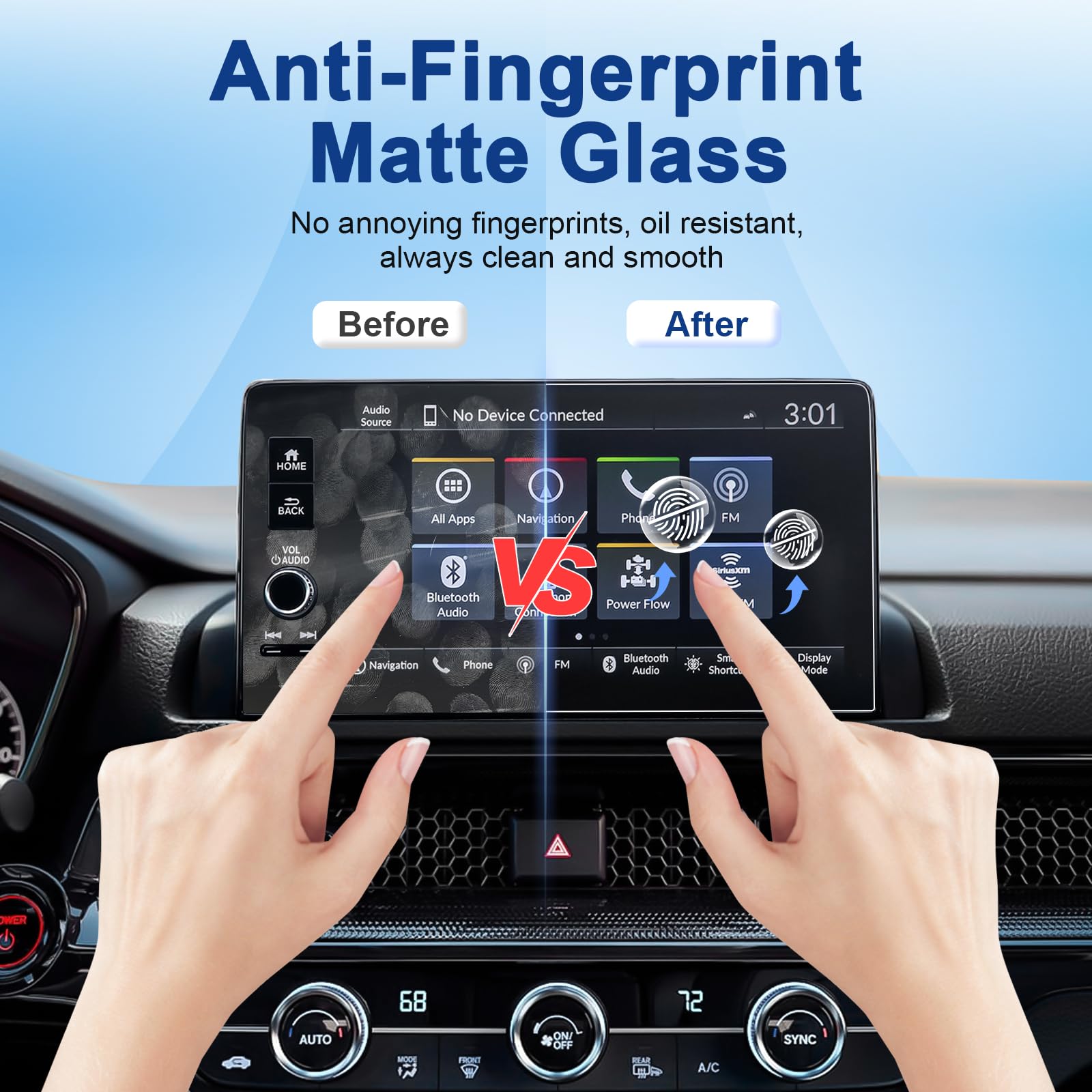 Coleya Anti Glare Matte Screen Protector For 2023 2024 2025 Honda Cr V (Ex L/Sport L/Sport Touring) 9 Inch Touchscreen, 9H Hardn