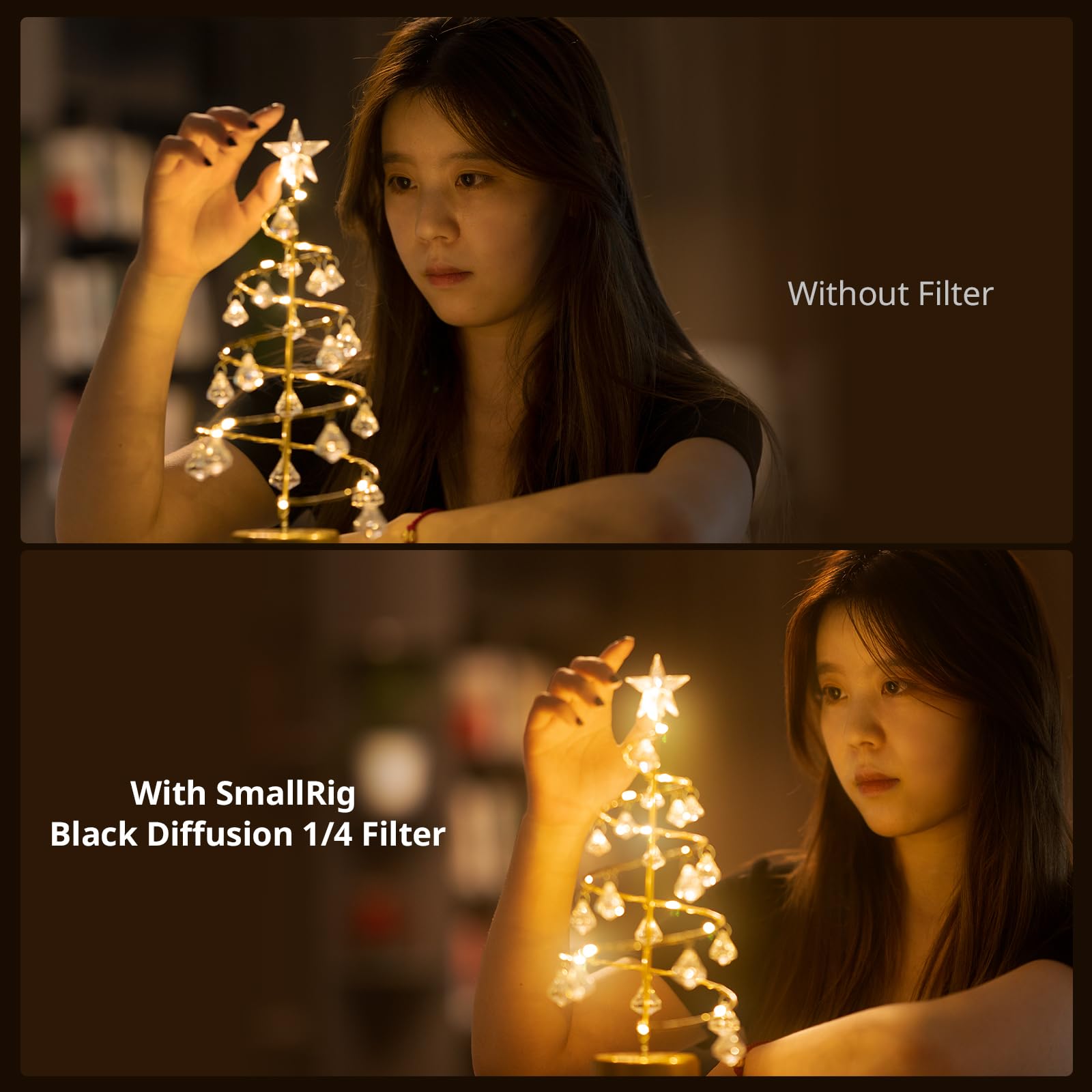 Smallrig 67Mm Magnetic Black Diffusion 1/4 Filter Mist Filter + 67Mm Threaded Filter Ring, Hd Optical Glass 28 Layers Multi Nano