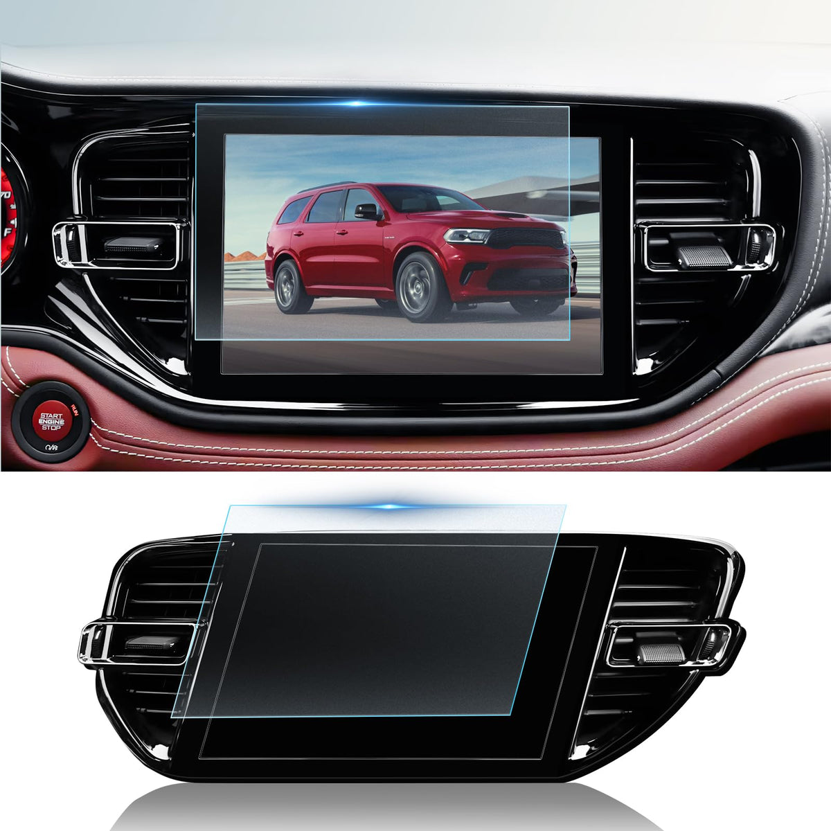 Bibibo 2024 2025 Durango Screen Protector Matte For 2021-2024 2025 Dodge Durango 10.1 Inch Display Radio Screen Protector Anti-Glare Matte 2021-2025 Dodge Durango Accessories 2025 Durango