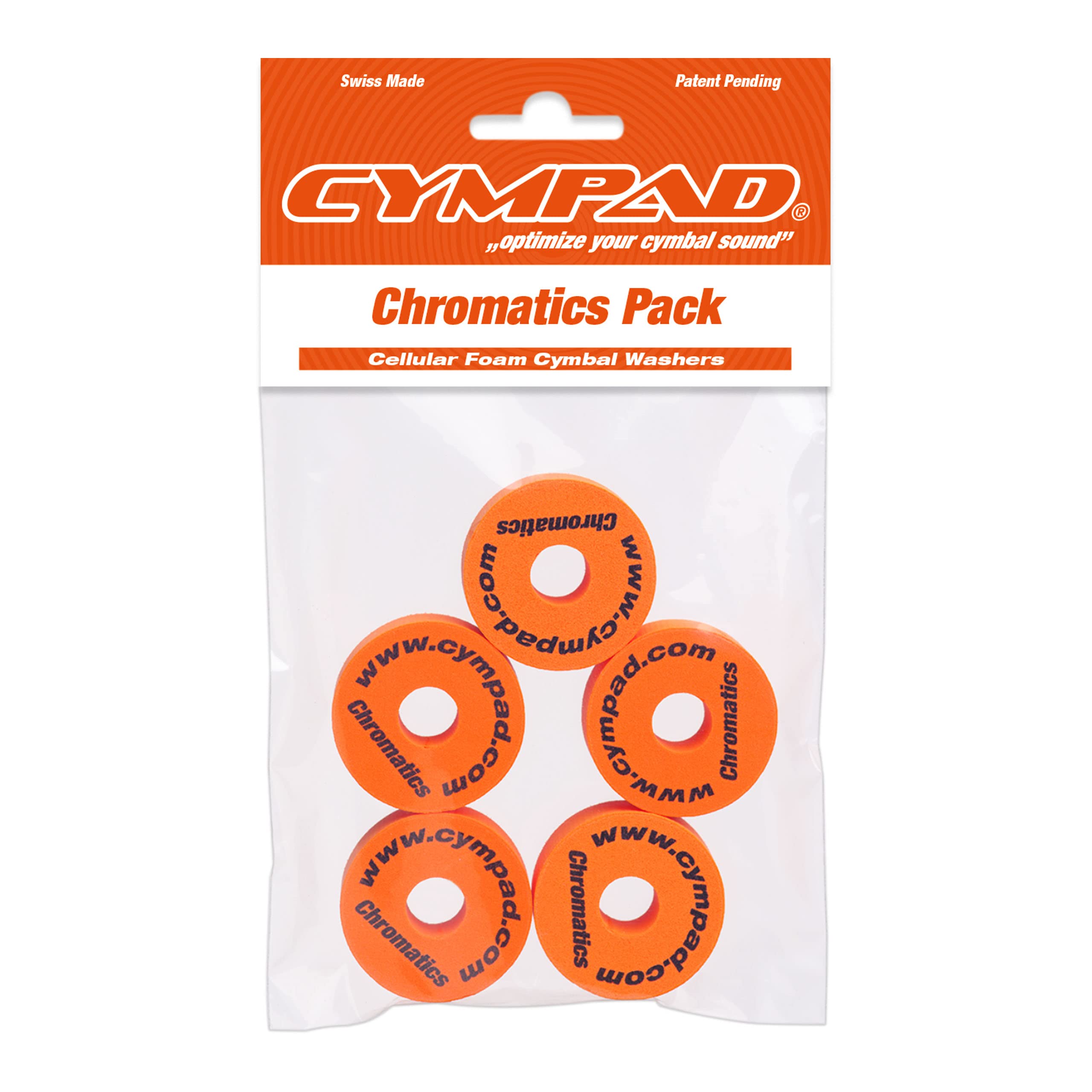 Cympad Chromatics Foam Cymbal Washer Set 40/15Mm Orange