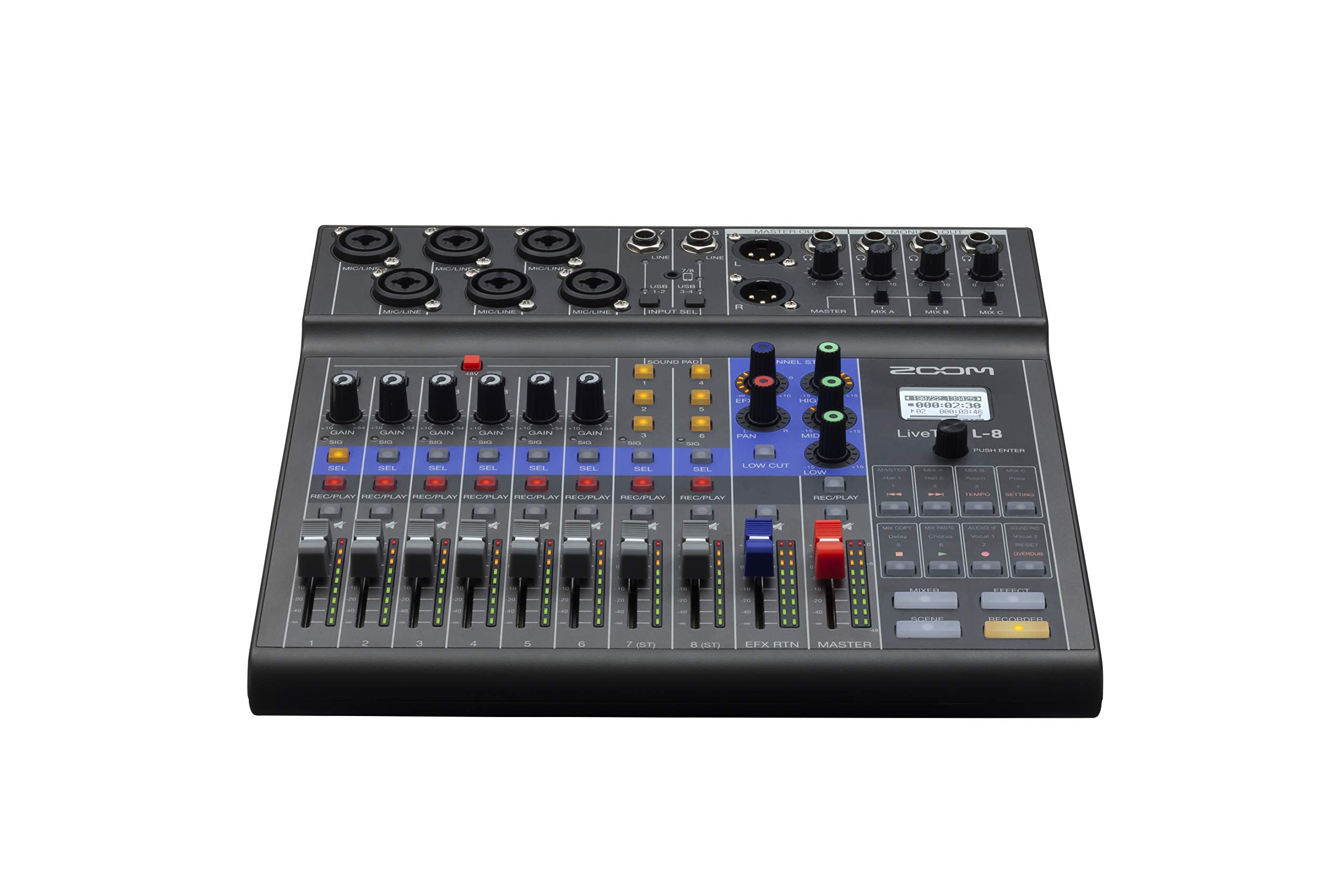 Zoom Livetrak L-8 Portable 8-Channel Digital Mixer And Multitrack Recorder
