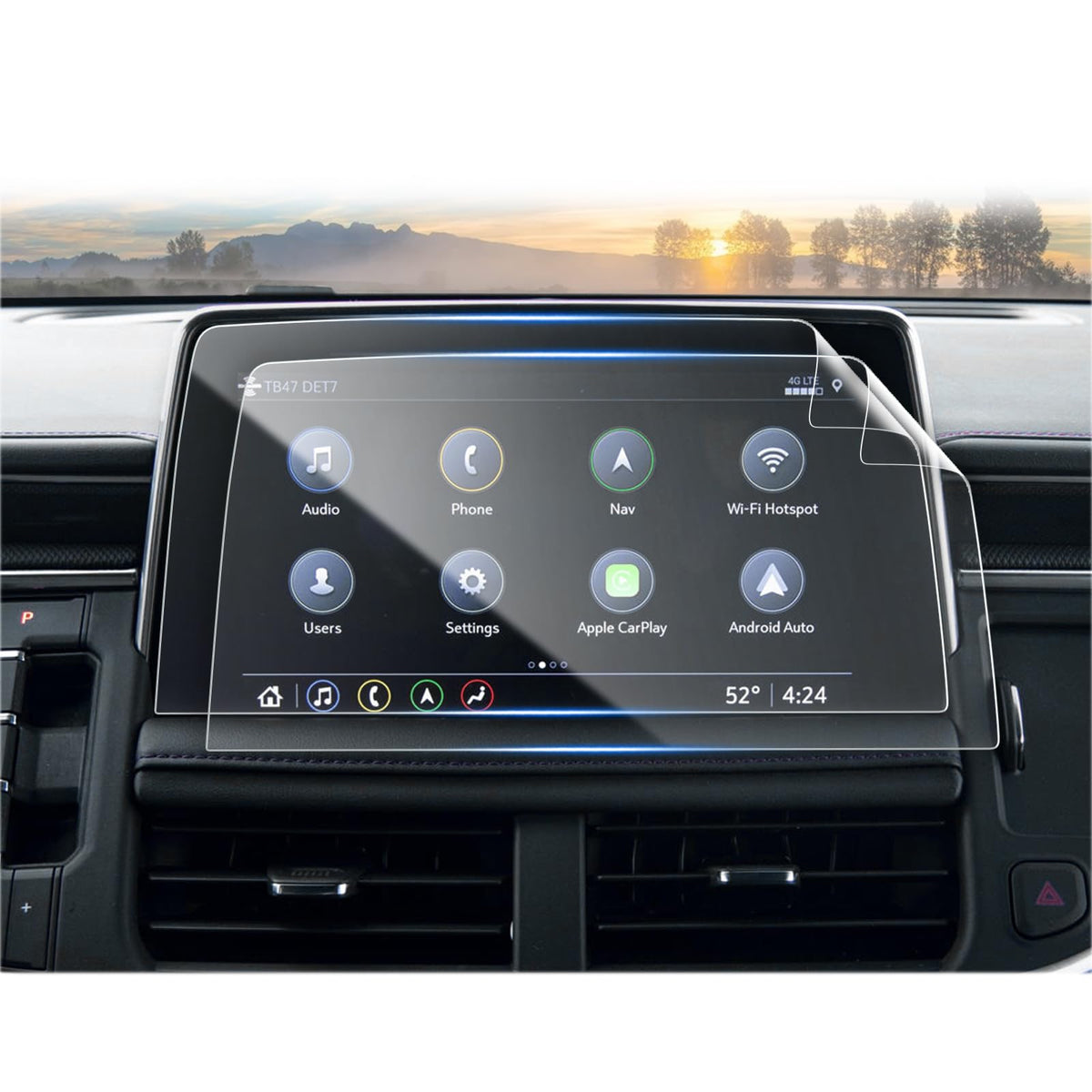 2 Pack Screen Protector For Chevy Tahoe & Suburban & Gmc Yukon 2021-2024 Touchscreen Cover For Tahoe Suburban Yukon 2023 2024 Accessories -Lt/Rst/ Z71/ Premier/High Country 10.2' Nano Foils (2Pcs)