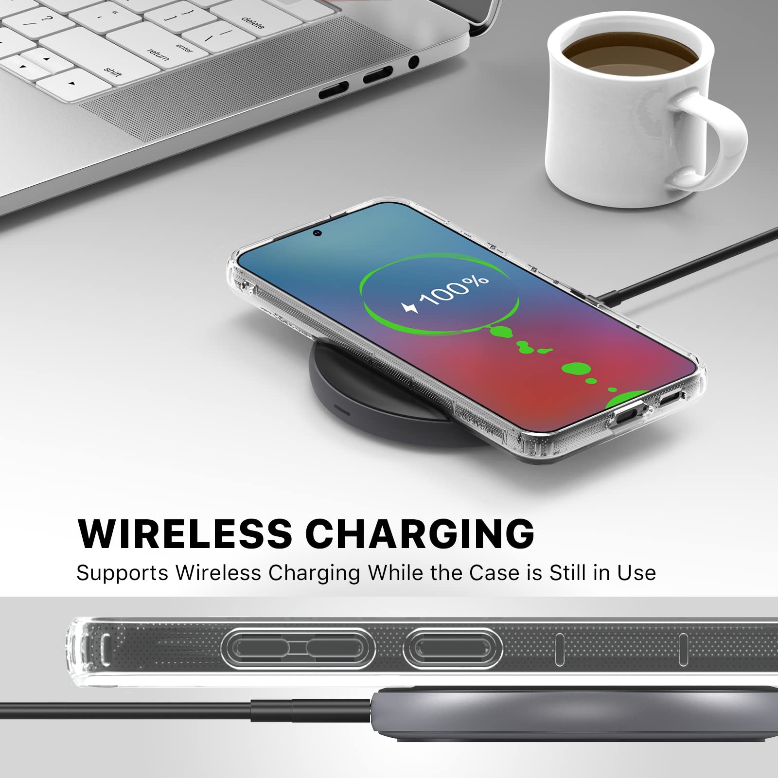 Mybat Pro Slim Cute Clear Case For Samsung Galaxy S23 Plus Case 6.6 Inch, Mood Series Crystal Stylish Military Grade Drop Shockp