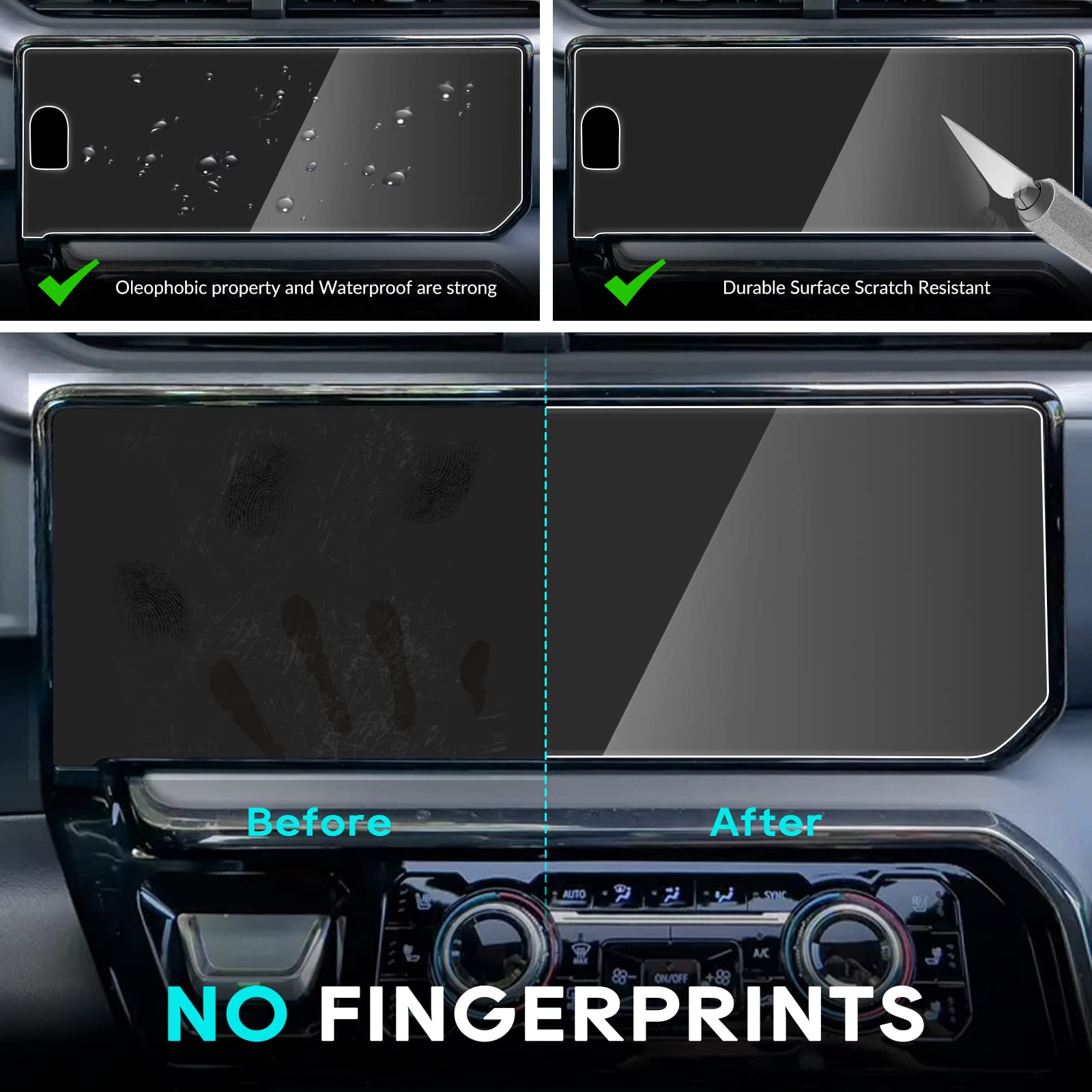 Intget For 2022 2023 2024 Gmc Sierra 1500 Screen Protector 13.4 Inch Tempered Glass Screen Protector For 2024 Gmc Sierra 2500 Hd Accessories Touch Screen Protector For Gmc Sierra 1500 Denali At4 At4X