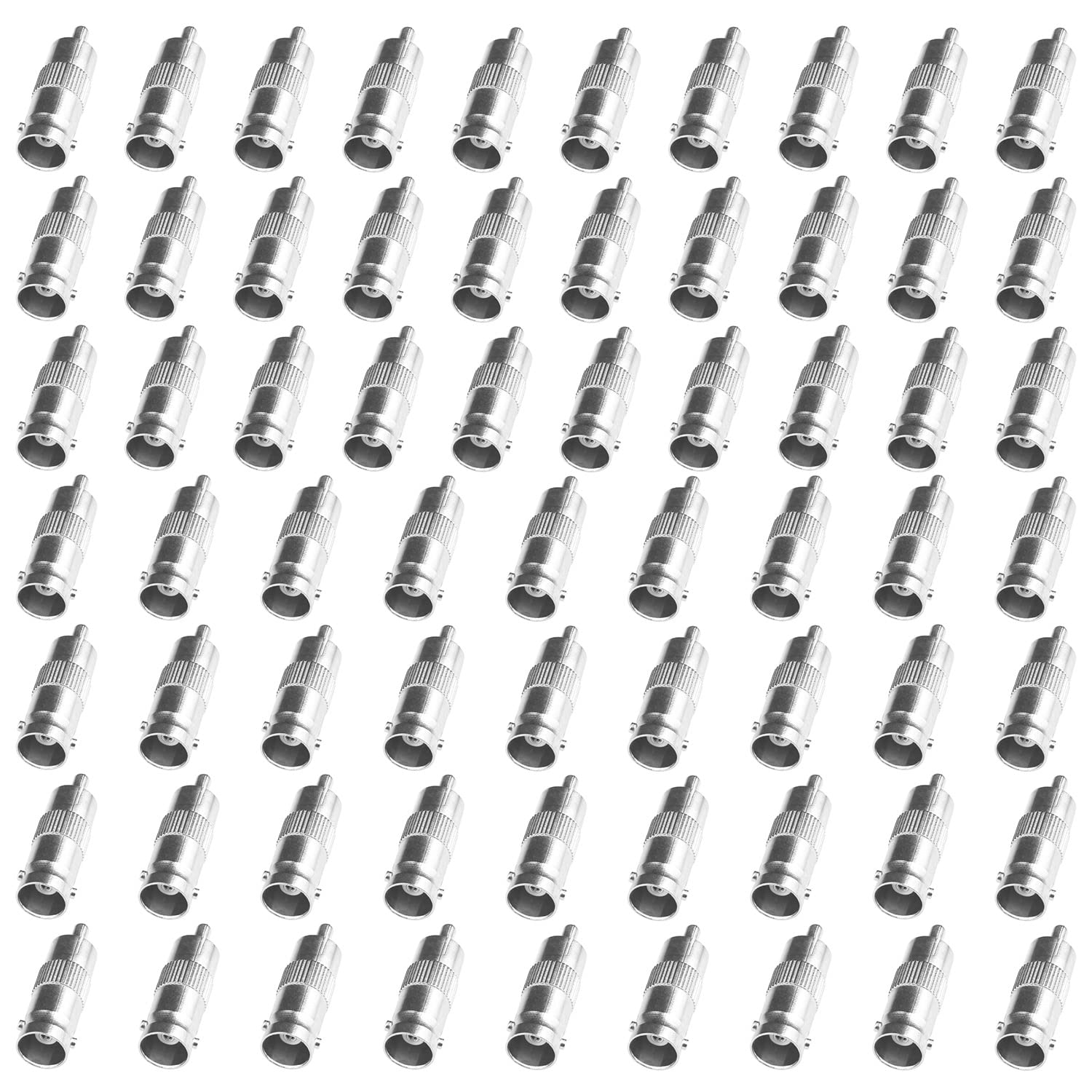 Fanbalunke Bnc To Rca Adapter 66 Pcs Bnc Female Jack To Rca Male Plug Adapter Straight Connector Coaxial Coax Rg6 Adapter For Cc