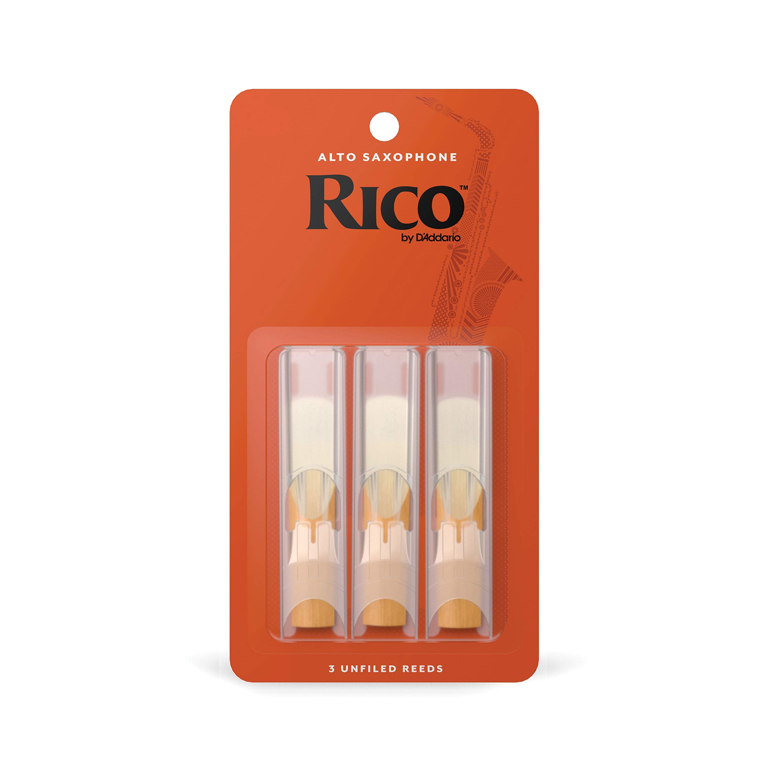 D'Addario Rico Alto Saxophone Reeds, Strength 3.5, Pack Of 3