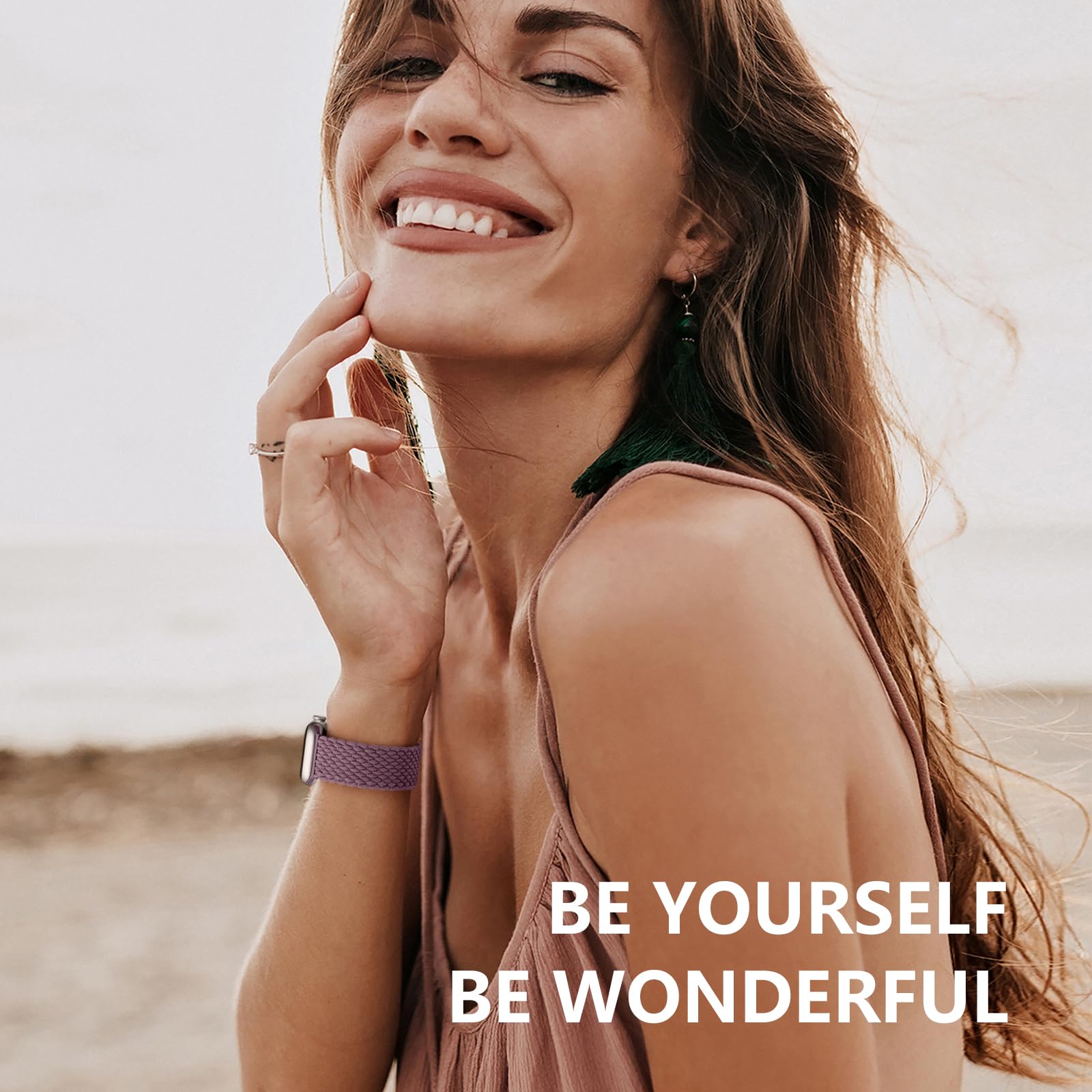 Zedoli Braided Solo Loop Band Compatible With Apple Watch Bands 40Mm 41Mm 42Mm 38Mm Women Men, Stretchy Soft Woven Nylon Elastic