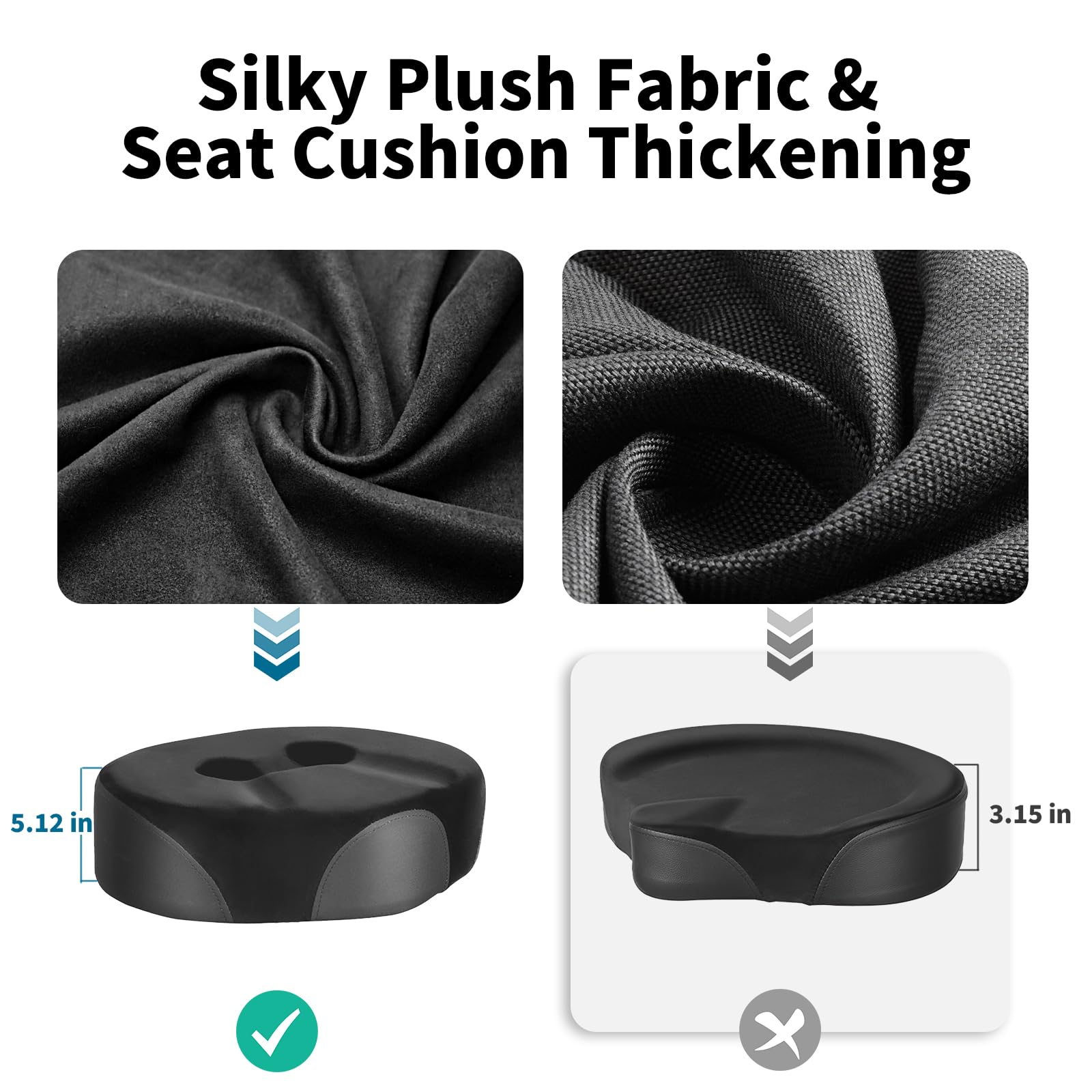 Augioth Drum Throne Features Hydraulic Height Adjustment And A Premium 5-Inch Thick Ergonomic Seat Cushion. Its Upgraded Triangu