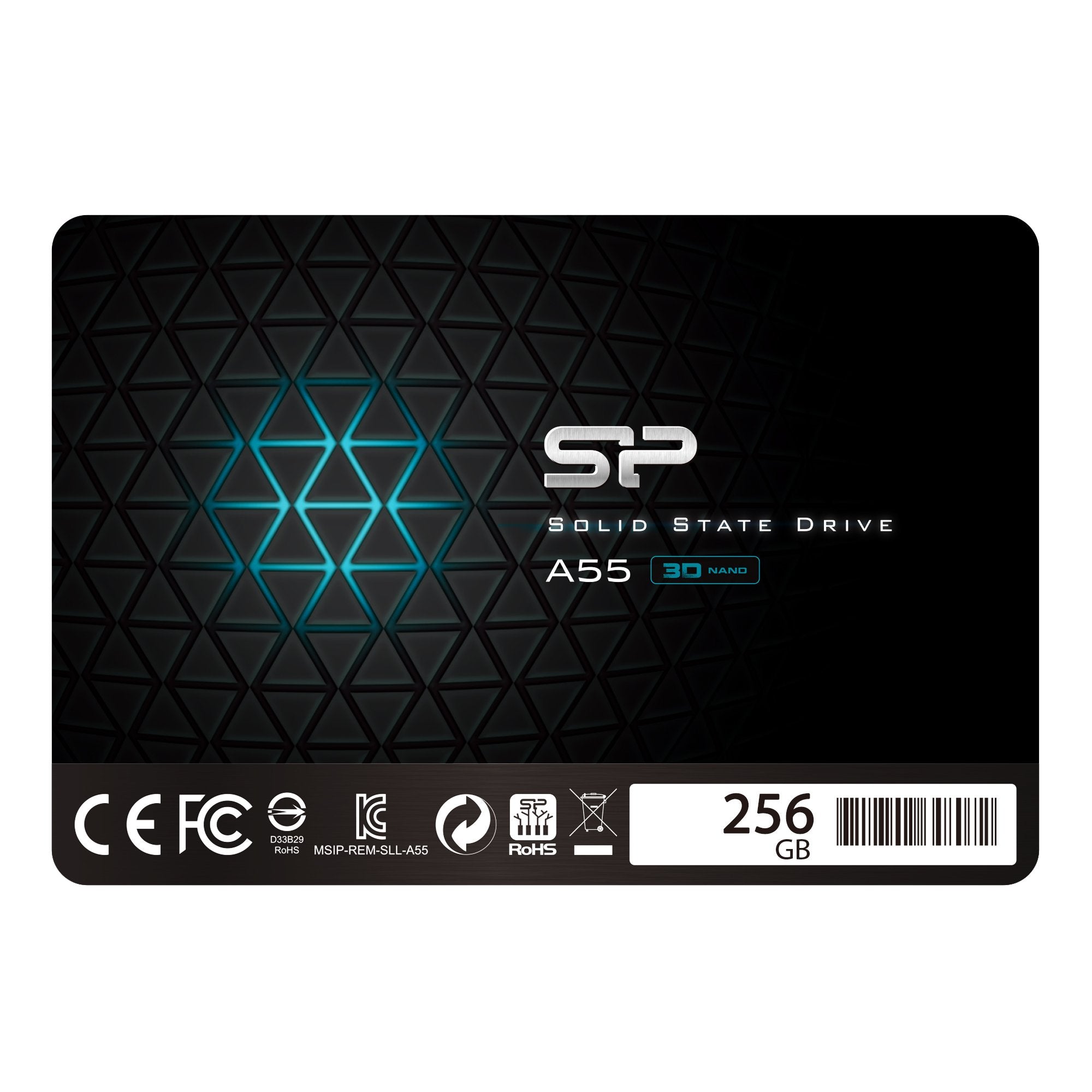 Silicon Power 256Gb Ssd 3D Nand A55 Slc Cache Performance Boost Sata Iii 2.5'' Internal Solid State Drive Su256Gbss3A55S25Ah