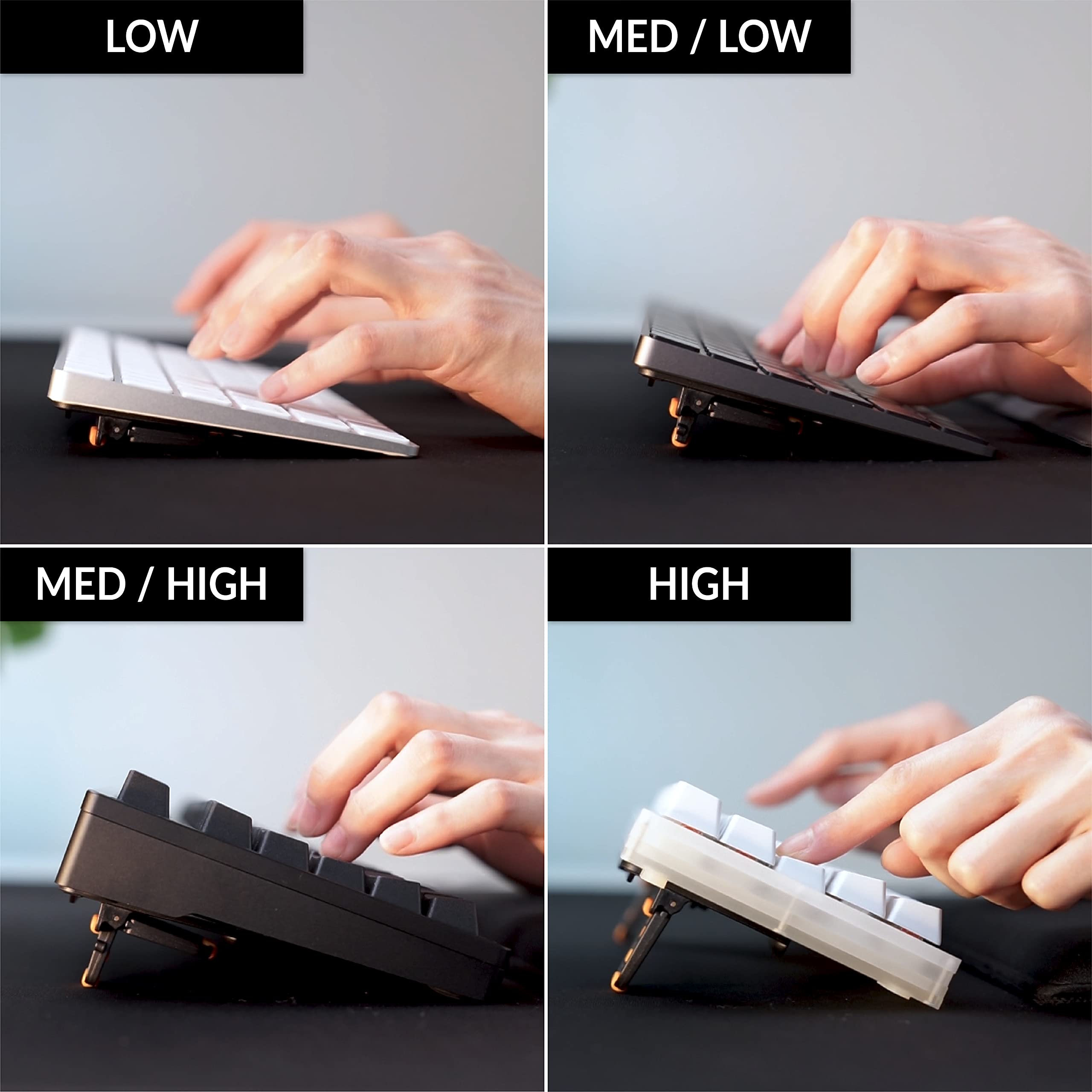 Gpg2 Esc Flip Pro Computer Keyboard Stand For Desktop, Adjustable Keyboard Riser For Apple Magic Keyboard, Extendable Holder For