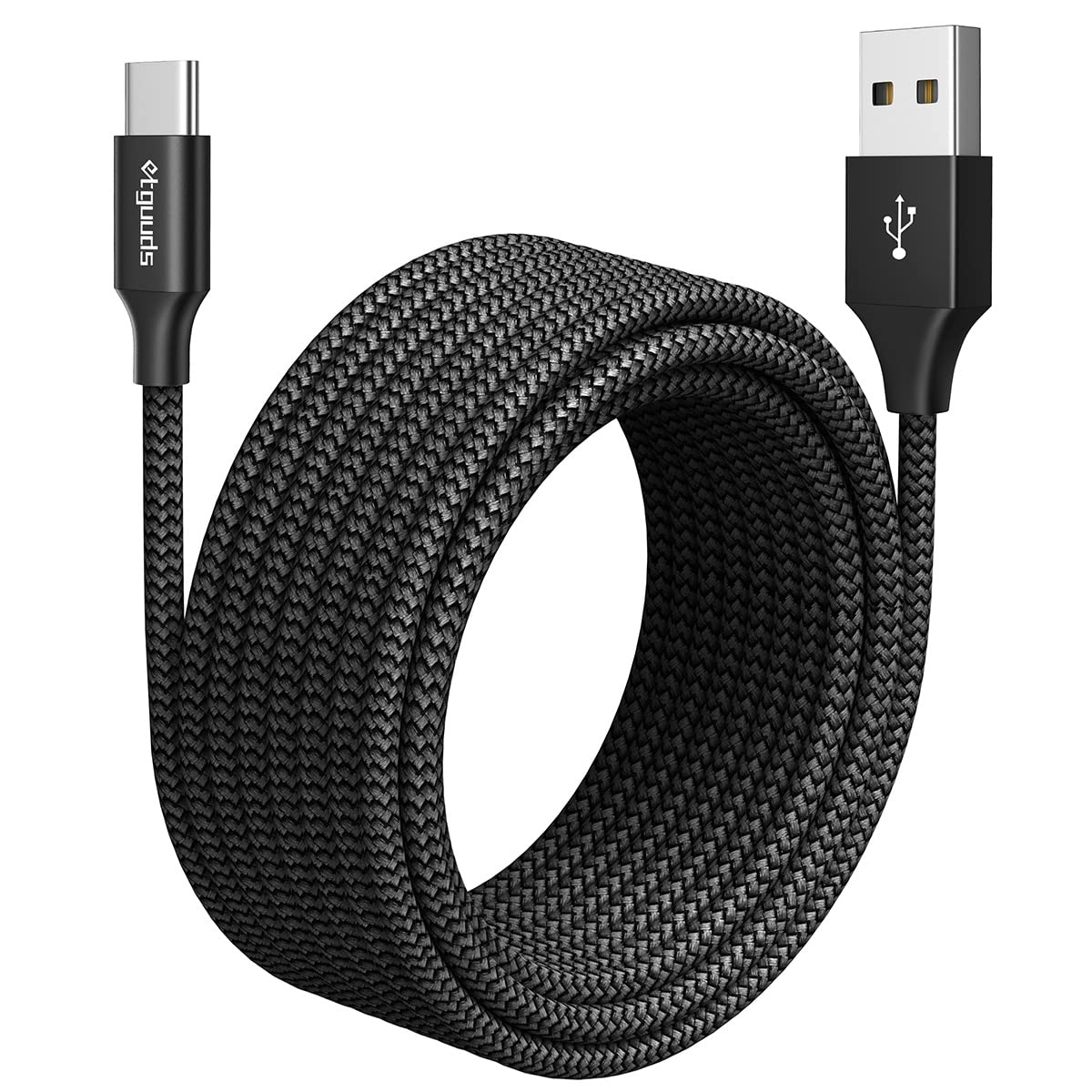 Etguuds Usb C Cable [20Ft/6M], 1 Pack, Long Usb A 2.0 To Usb C Cable, Fast Charging Type C Charger Cord Nylon Braided For Samsun