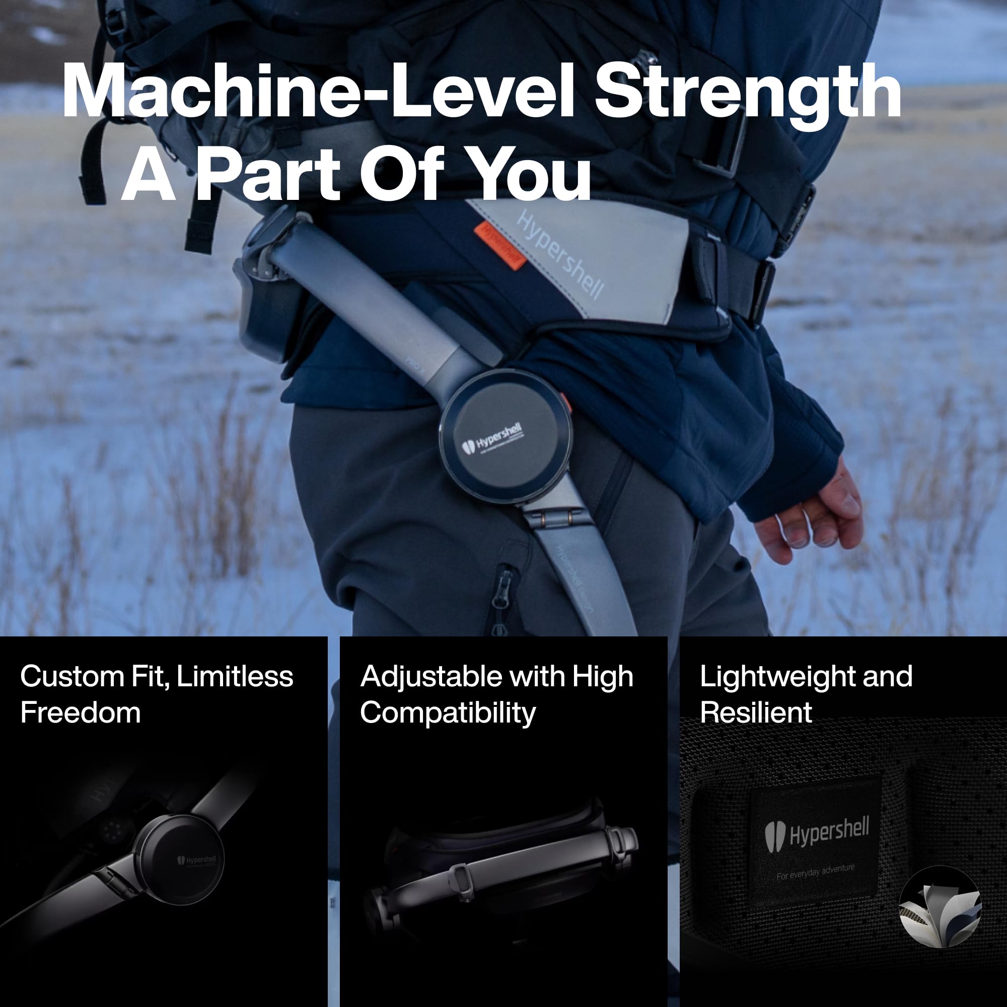 Hypershell Carbon X Ai-Powered Wearable Exoskeleton(Anti-Cold Battery X 2)