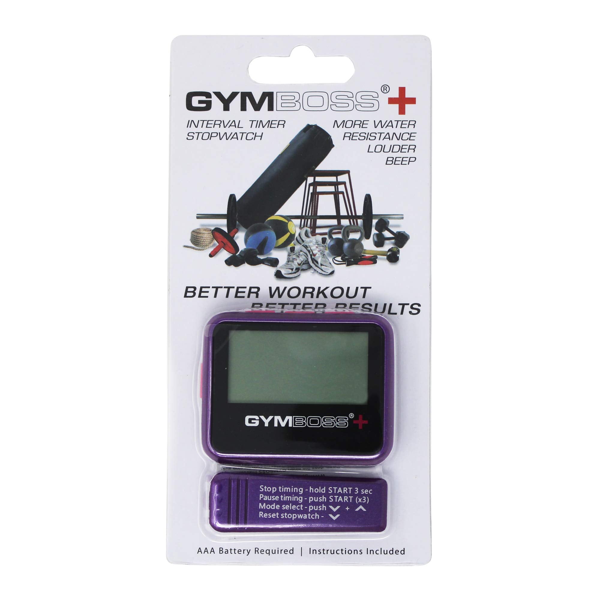 Gymboss Plus Interval Timer And Stopwatch (Violet/Pink)