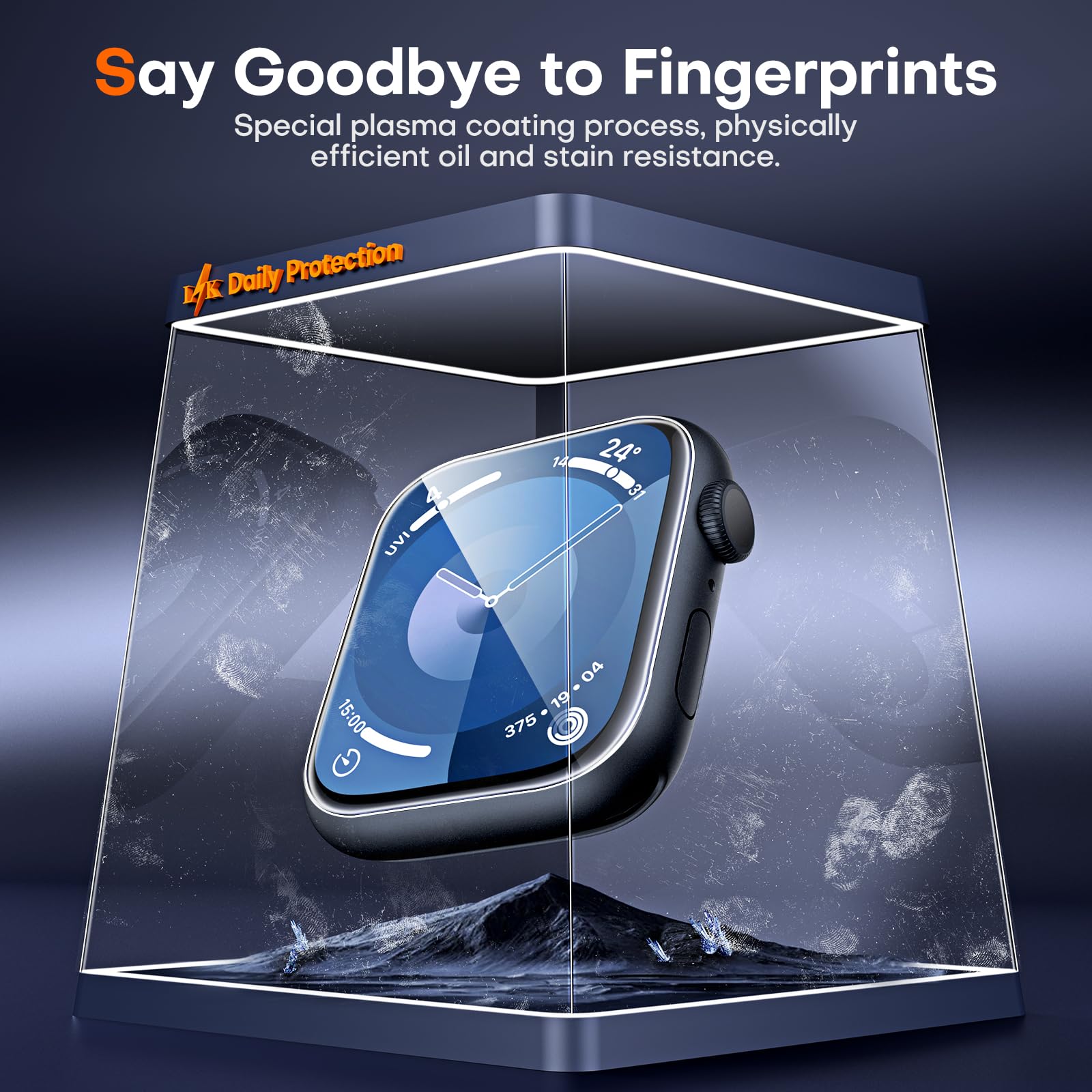 L?K 8 Pack Tpu Screen Protector For Apple Watch Series 9 8 7 41Mm   Self Healing Anti Scratch 0 Bubble Hd Touch Sensitive Upgrad