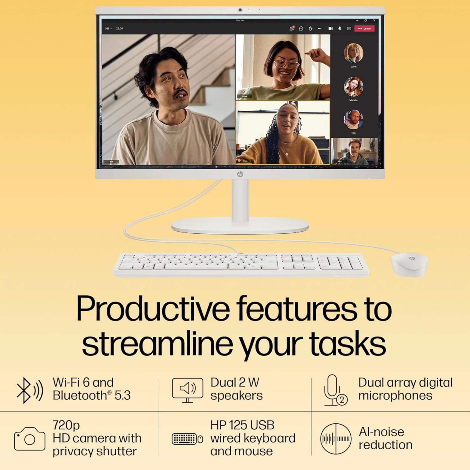 Hp - 21.5'' Full Hd All-In-One - 16Gb Memory - 1Tb Drive (512Gb Ssd And 512Gb External) - Intel Celeron - Type-C - Windows 11 -