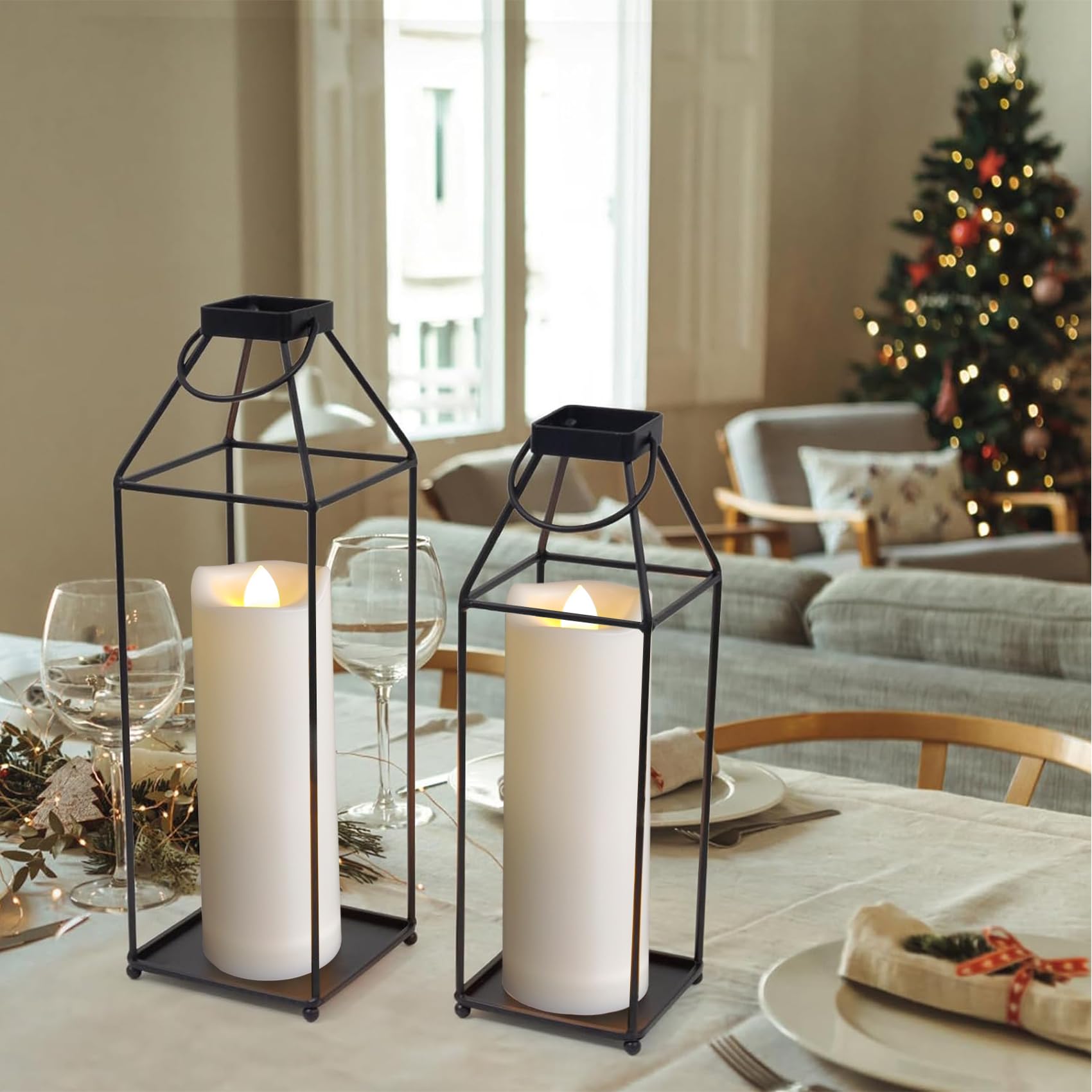 2''X6'' Outdoor Led Battery Operated Candles With Timer/Remote Plastic Flickering Waterproof Flameless Candles Wedding Party Hal