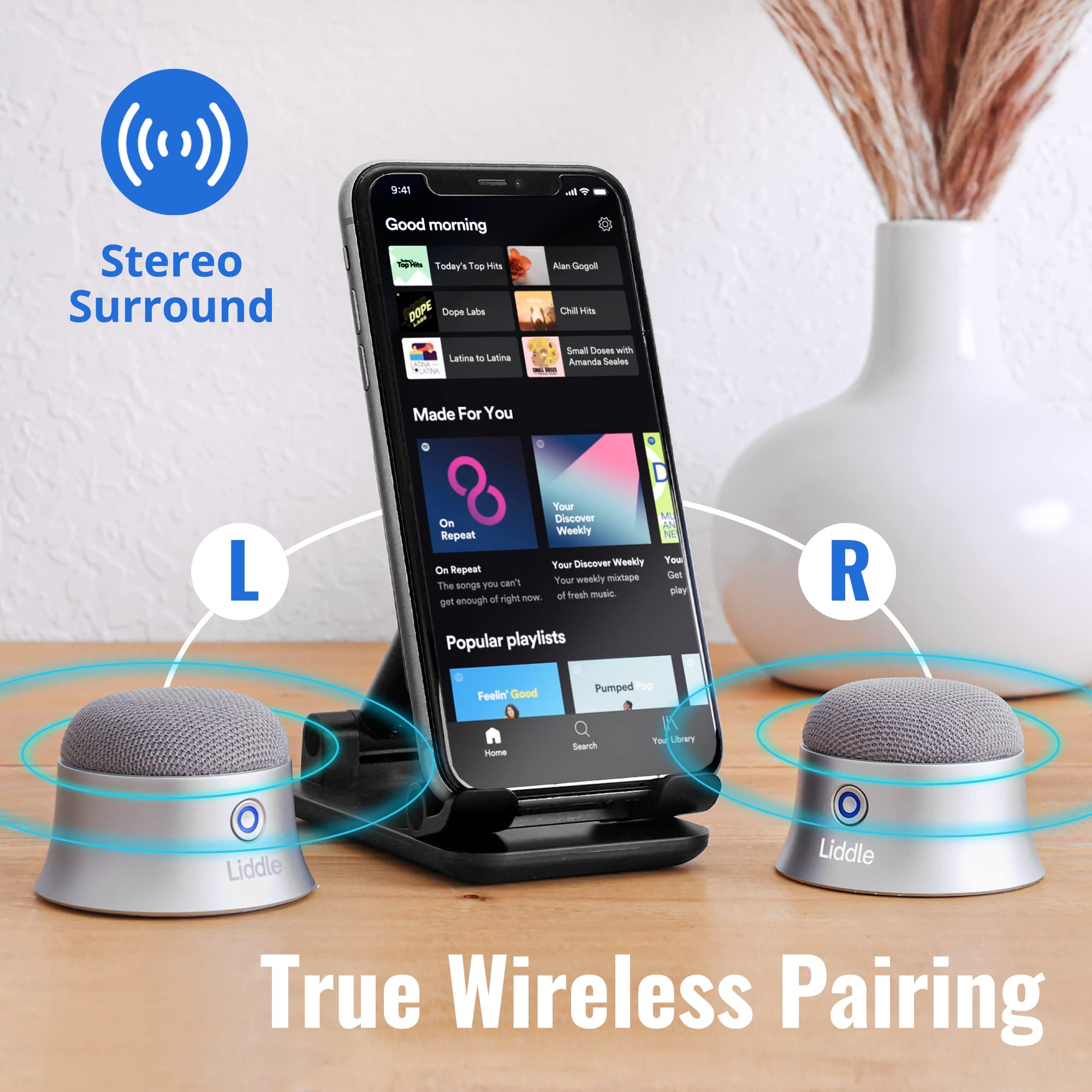 Liddle Speaker Magnetic Small Bluetooth Speaker Support Magsafe For Iphone 12/13/14/15, Wall Mountable Mini Bluetooth Speaker Fo