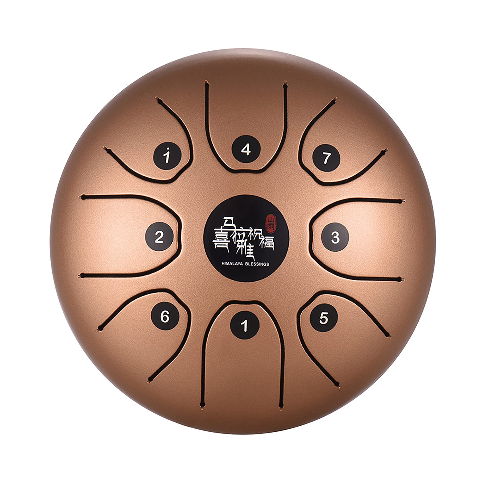 Homgee 5.5 Inch Mini 8Tone Steel Tongue Drum C Key Percussion Instrument Handpan Drum wi Drum Mallets Carry Bag