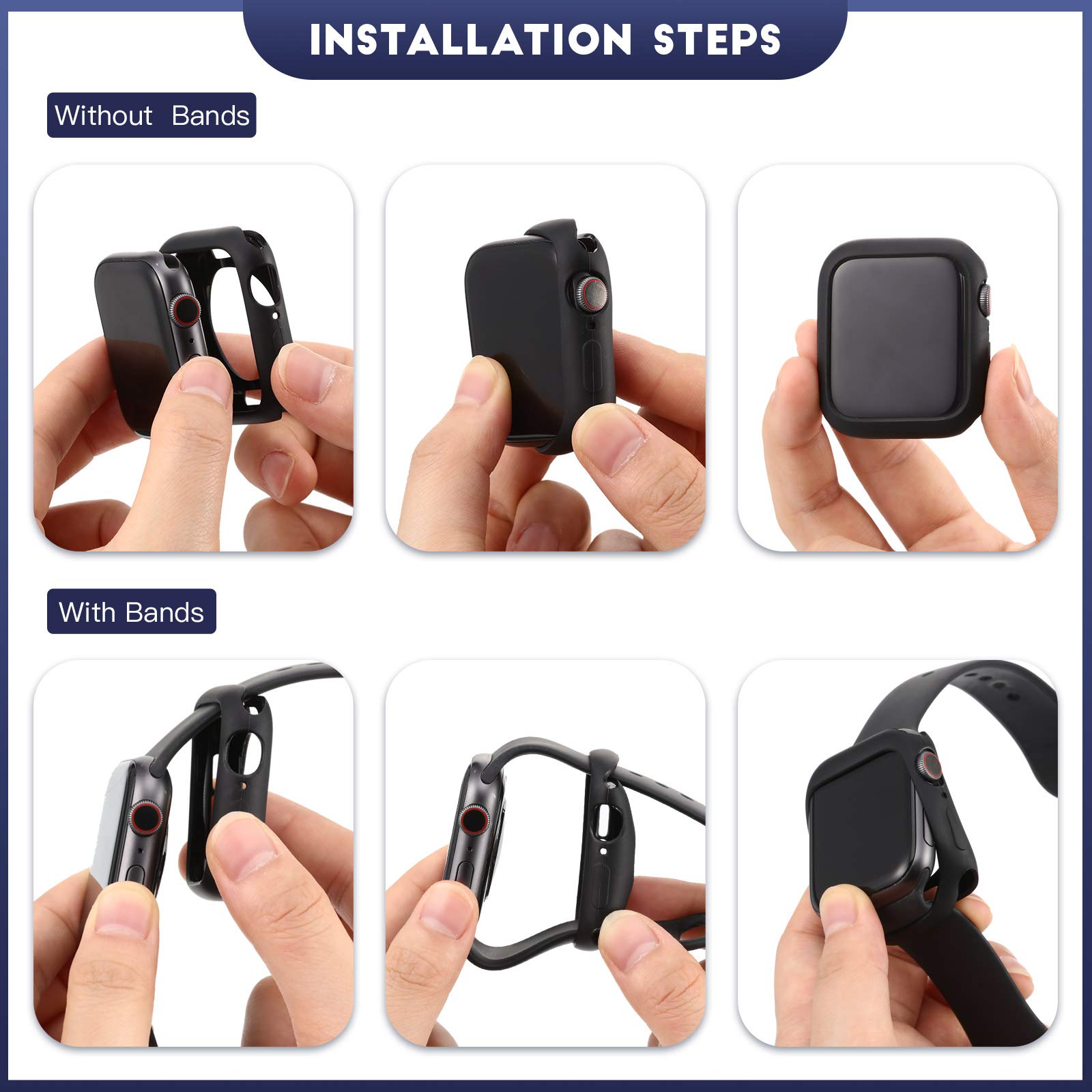 16 Pieces Soft Tpu Protective Watch Case Anti-Scratch Silicone Protector Soft Flexible Tpu Thin Lightweight Bumper Cover For Sma