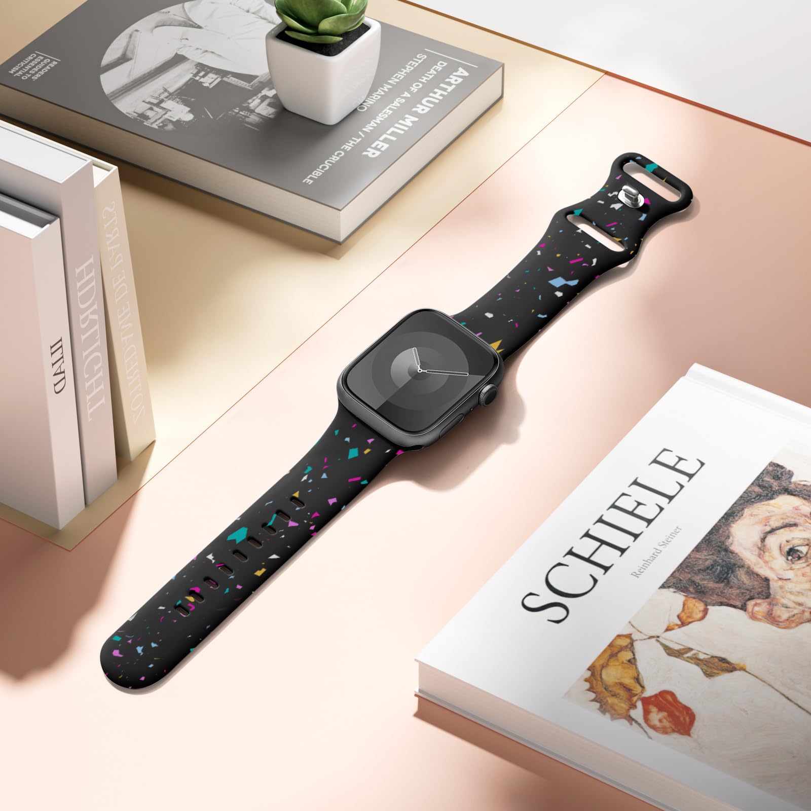 Daqin Compatible With Apple Watch Band 41Mm 38Mm 40Mm 42Mm 44Mm 45Mm 46Mm 49Mm Women Men,Soft Silicone Waterproof Replacement St