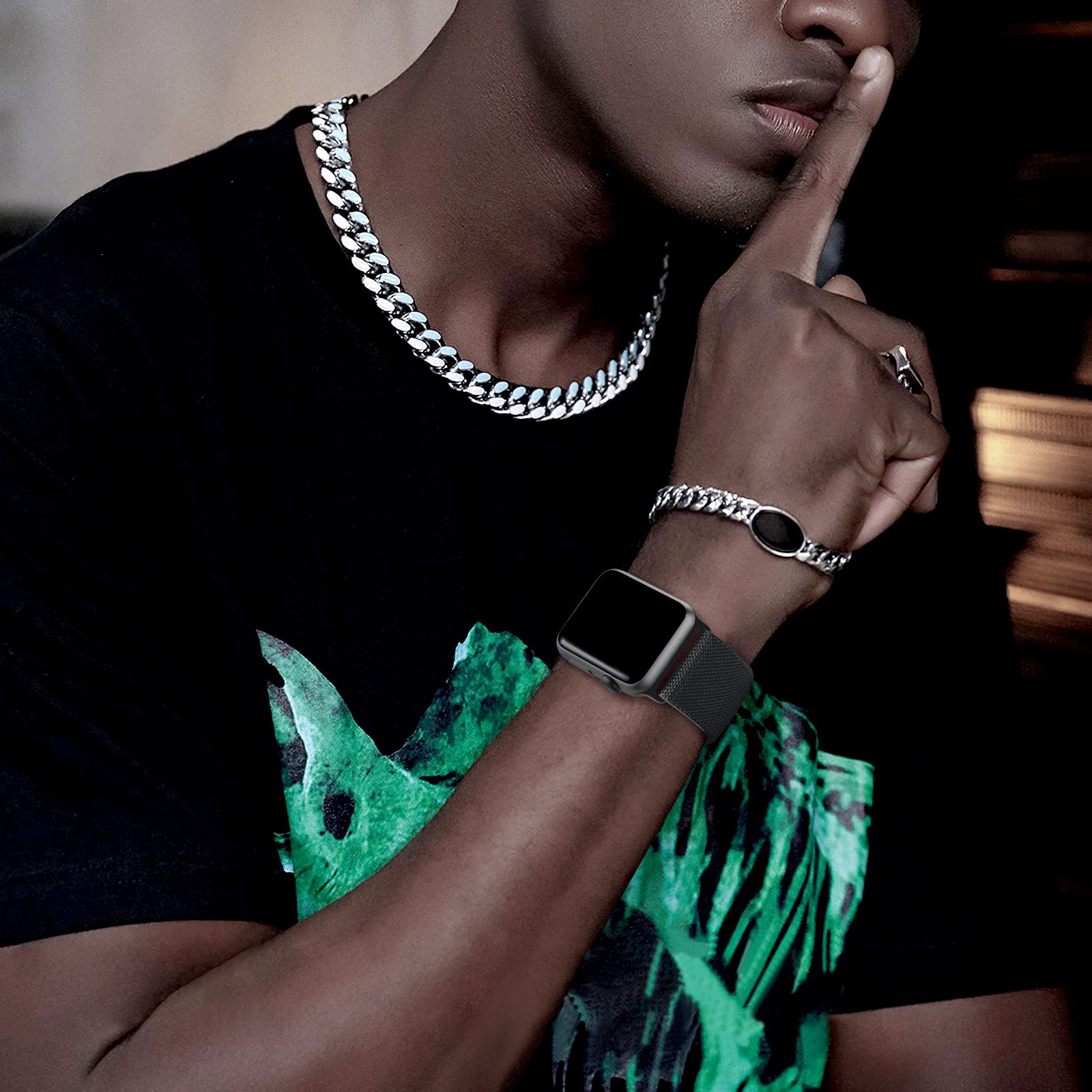 Daqin 3 Pack Nylon Solo Loop Compatible With Apple Watch Band 46Mm 45Mm 44Mm 49Mm 42Mm 41Mm 40Mm 38Mm, Stretchy Braided Sport St