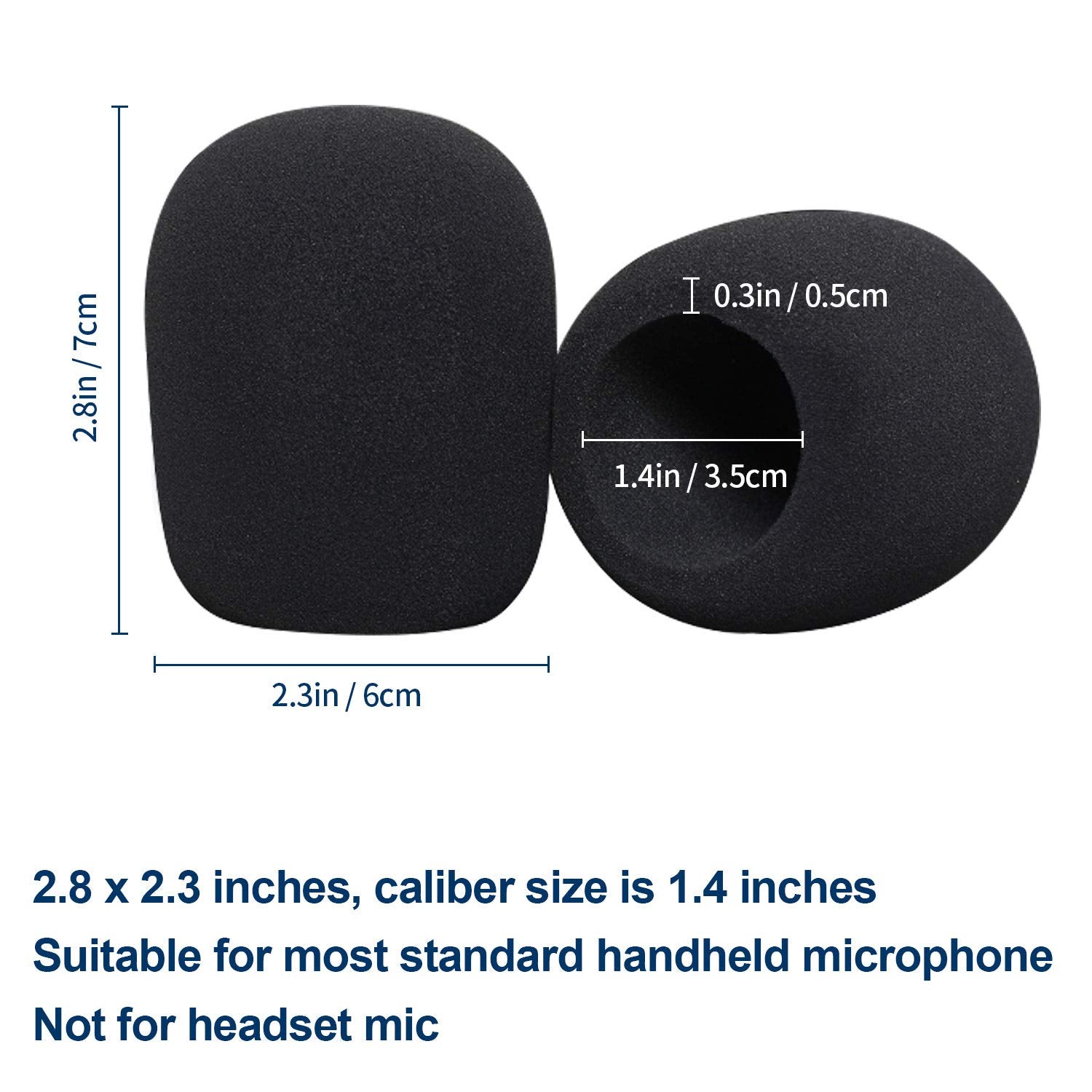 Microphone Cover   Foam Mic Covers Windscreen Suitable For Most Standard Handheld Microphone 6 Pcs