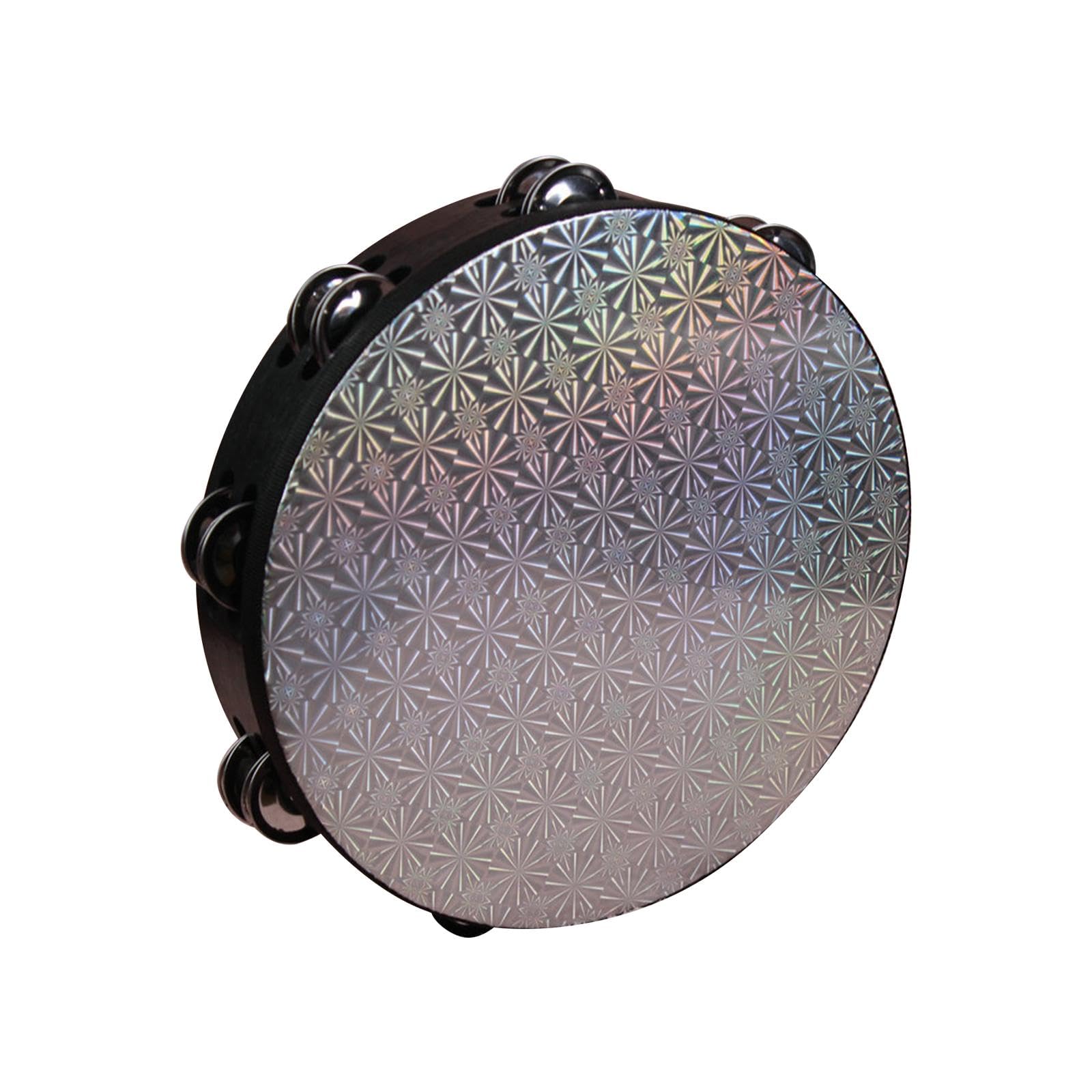 Merishoppdrum Tambourine Unique Musical Instrument Wooden For Dance Party Concert