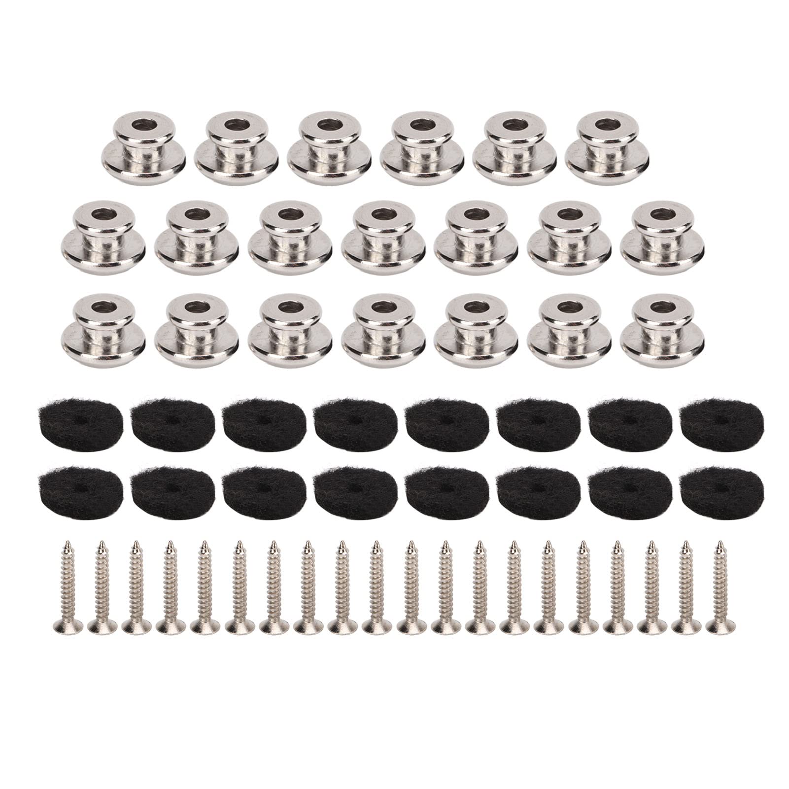 20Pcs Guitar Strap Button Metal Guitar Strap Locks And Buttons Set For Guitar Electric Guitar Bass Ukulele Performance Accessory