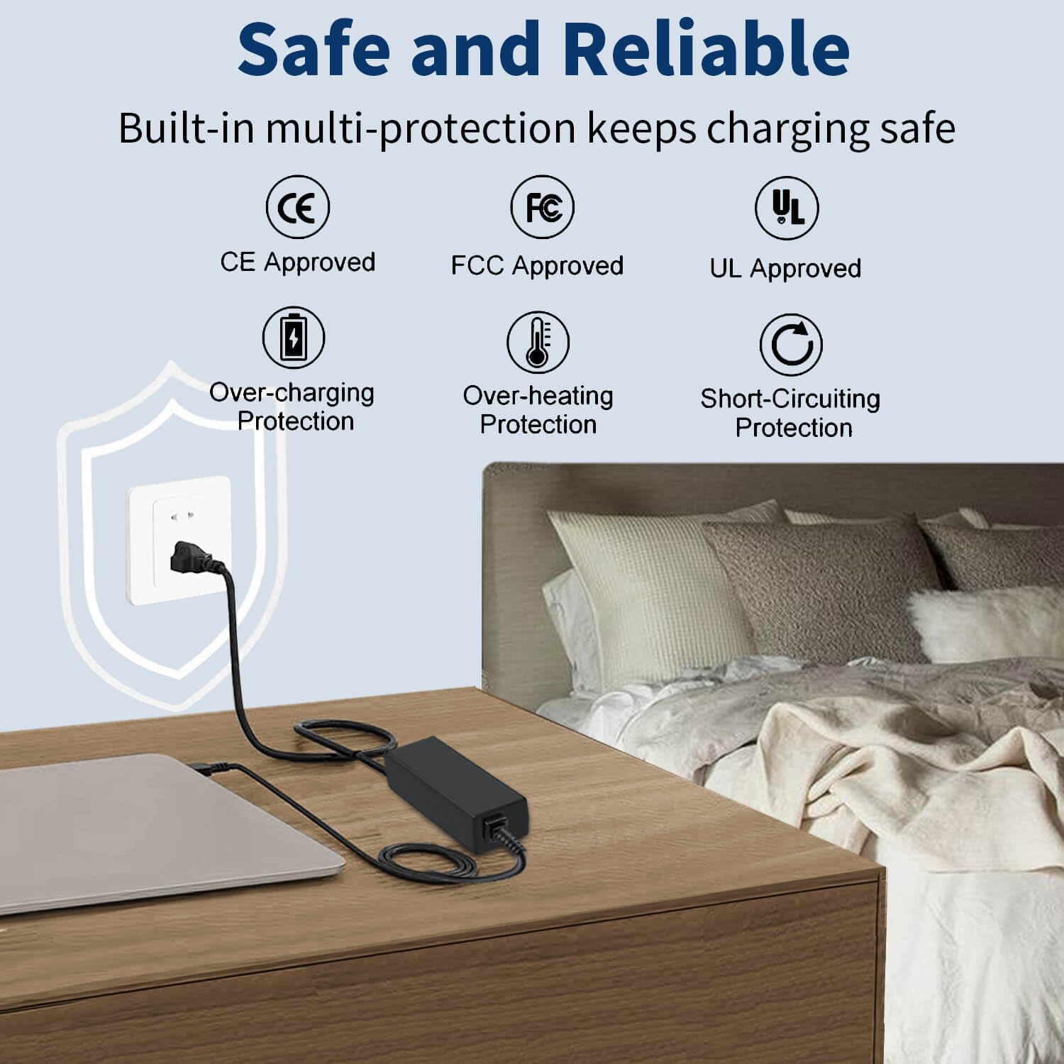 DMKAOLLK 45W USB-C Chromebook Charger - Compatible with HP Chromebook X360, Google, ASUS - Type C Power Supply Adapter