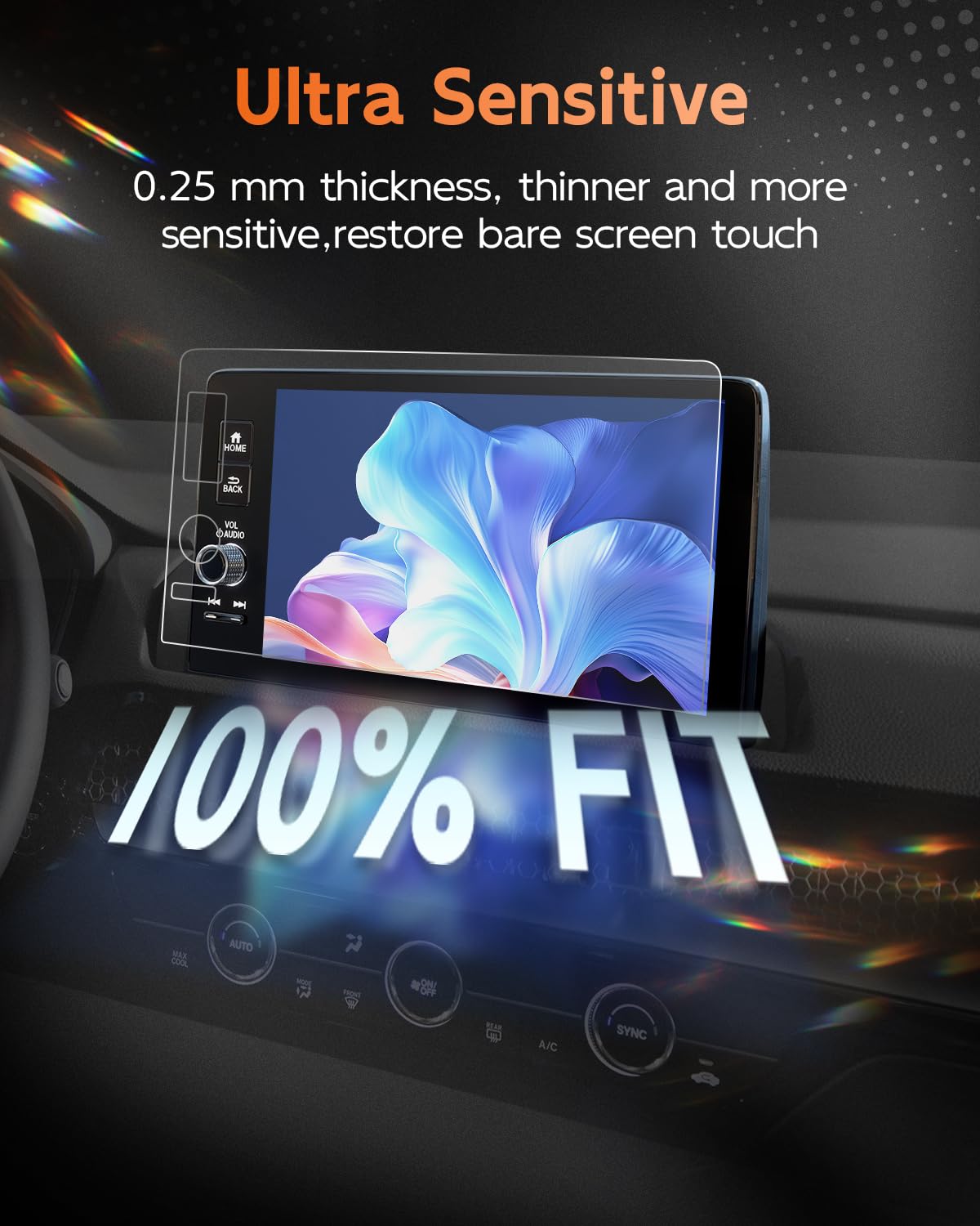 Cdefg Pilot 2 Pack Anti Reflection Screen Protector For Honda Pilot 2023 2024 2025 Accessories, 9 Inch, Ultra Transparent, Low Reflective, Pilot Ex L/Trailsport/Touring/Elite Touchscreen 2Pcs