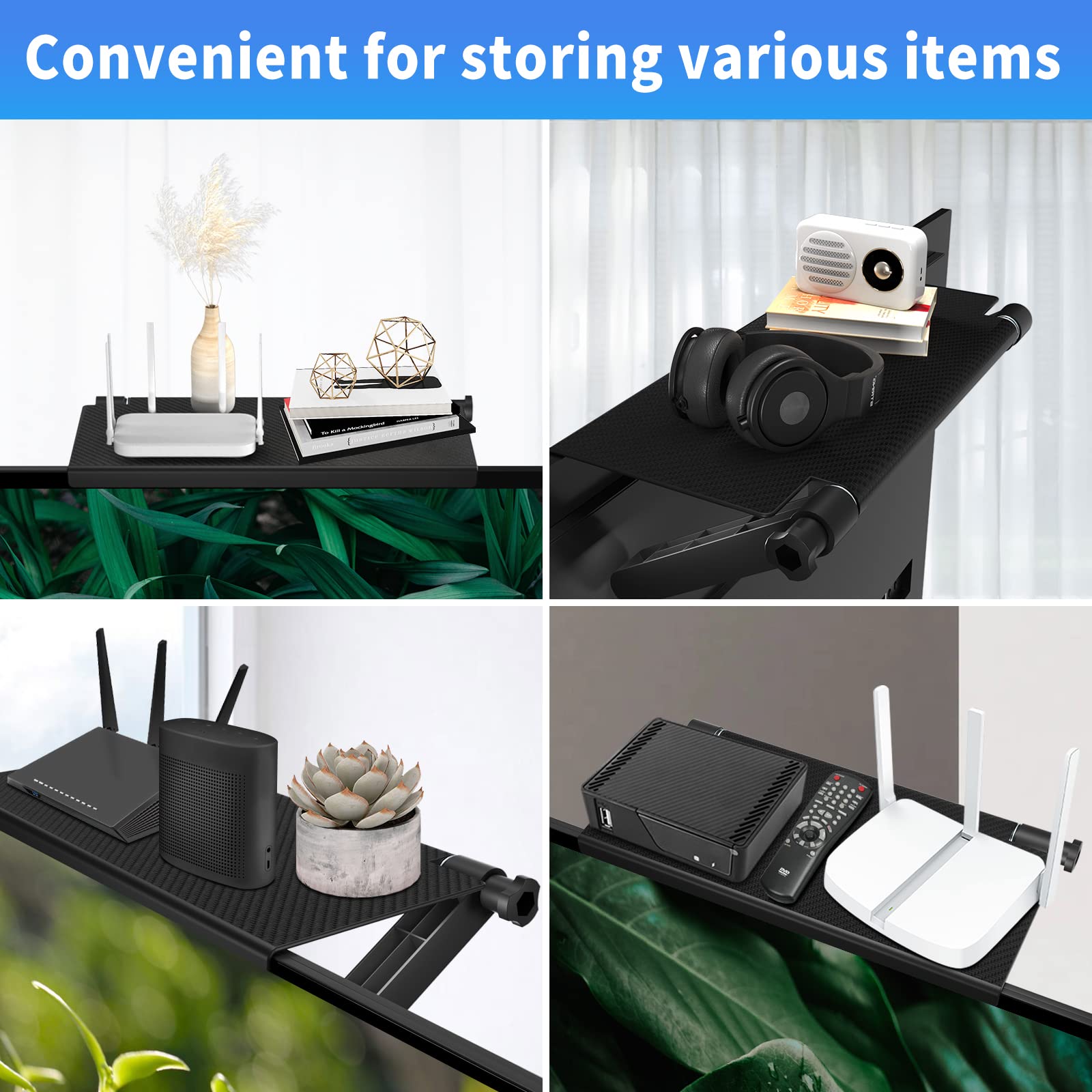 13 Inch Wide Platform Adjustable Tv Top Shelf,Screen Top Shelf Mount,Monitor Top Of Tv Shelf Mounting Bracket For Streaming Devi