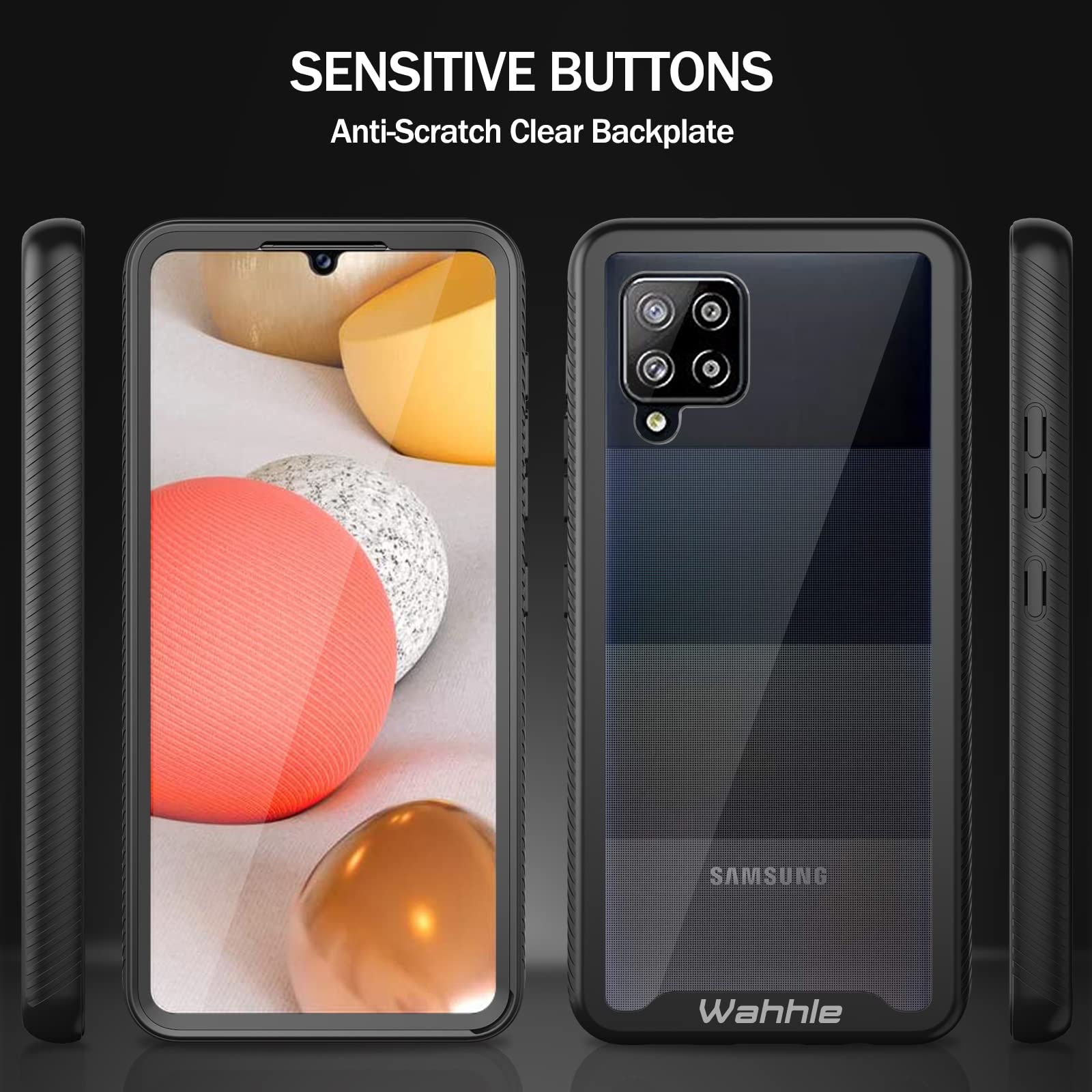 Wahhle Compatible With Samsung Galaxy A42 5G Case, Built In Screen Protector Full Body Shockproof Slim Fit Bumper Protective Pho