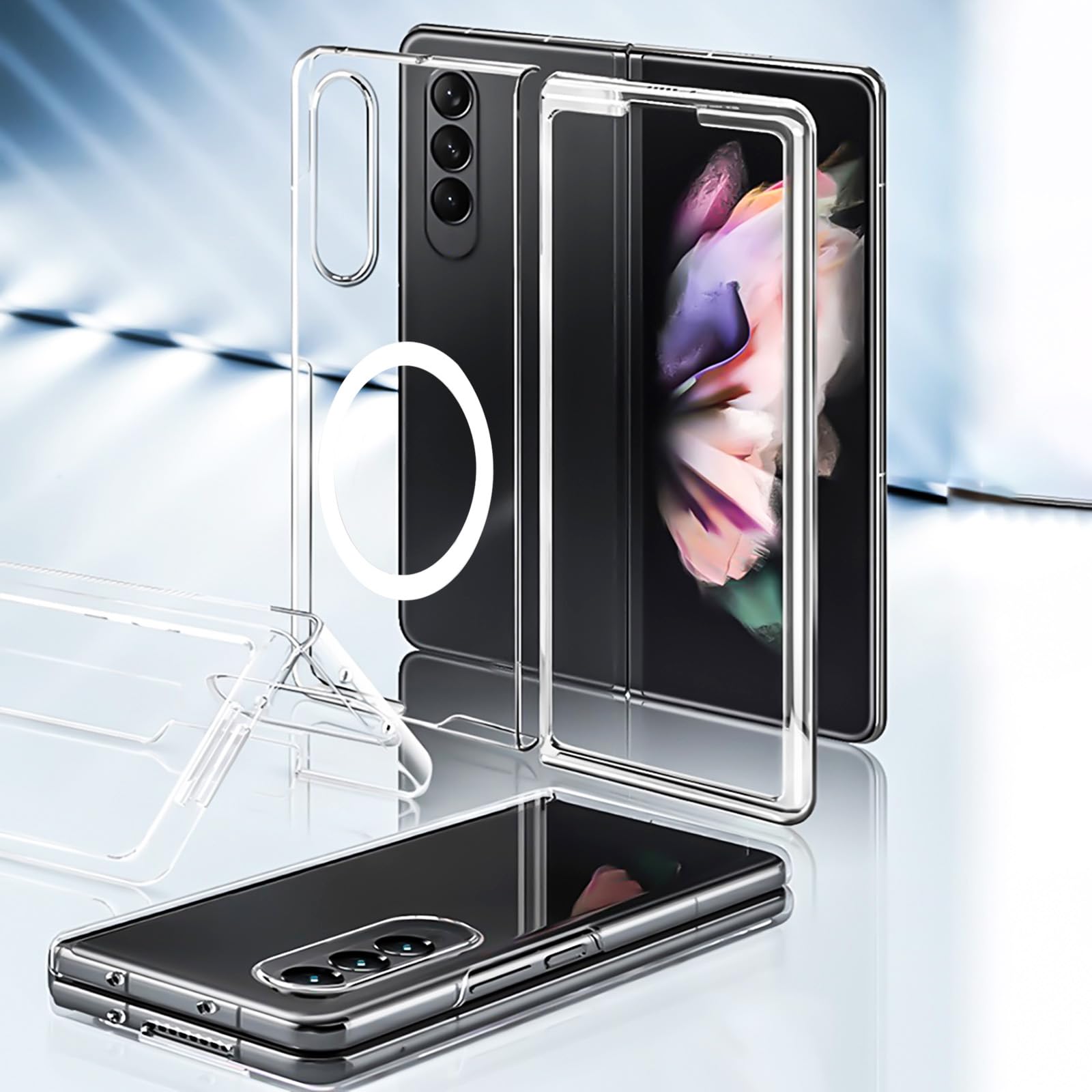 Deekeewe Magnetic Case For Samsung Galaxy Z Fold 4,Galaxy Z Fold 4 Phone Case Compatible With Magsafe,Slim Thin Shockproof Prote