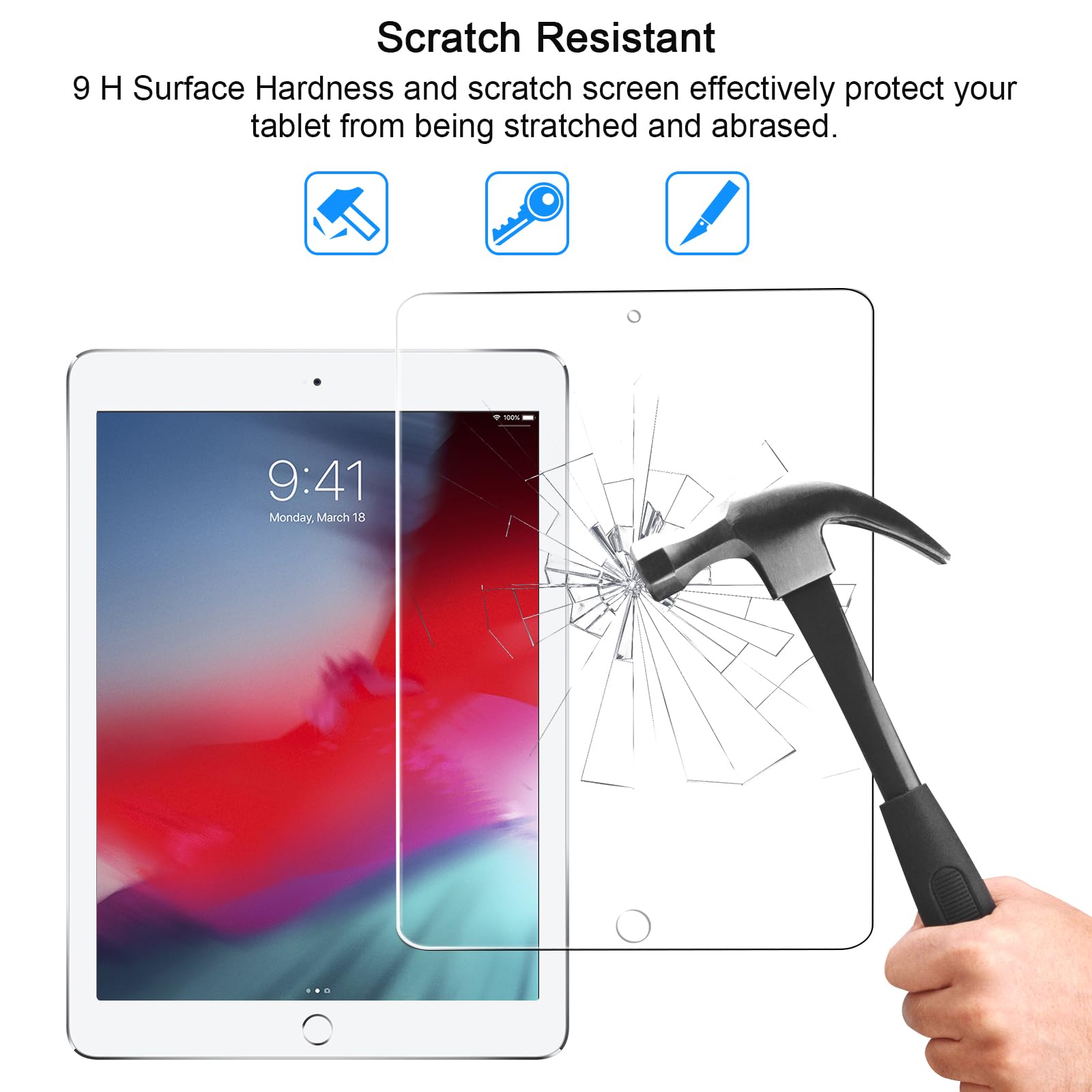 Sibeitu Screen Protector For Ipad Mini 5/4Th Generation, 9H Hardnesstempered Glass Film Guard 7.9 Inch (2 Pack)