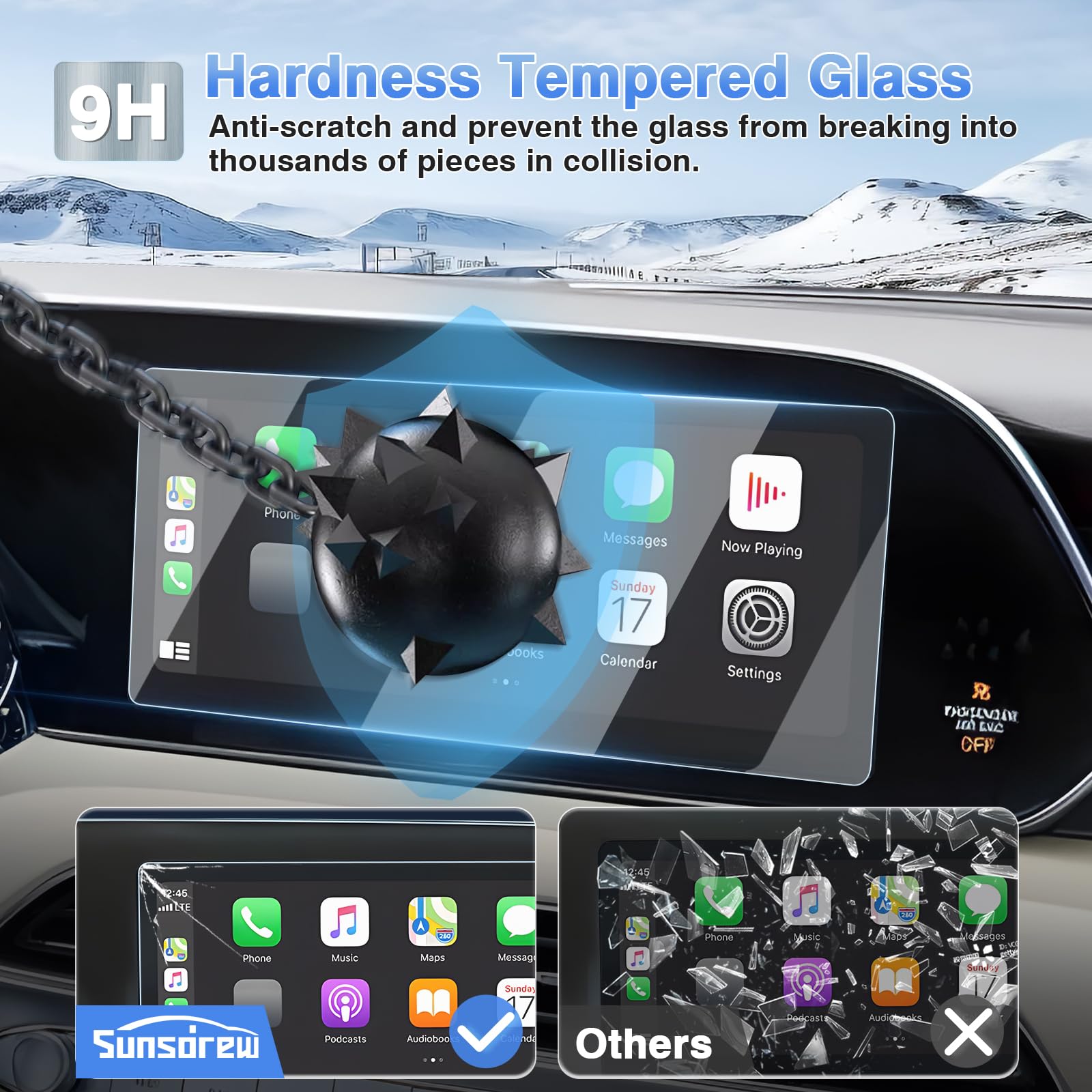 Sunsdrew 2Pcs Screen Protector For 2020 2021 2022 Hyundai Palisade Ltd Limited Calligraphy 10.25 Inch Touch Screen Radio Display