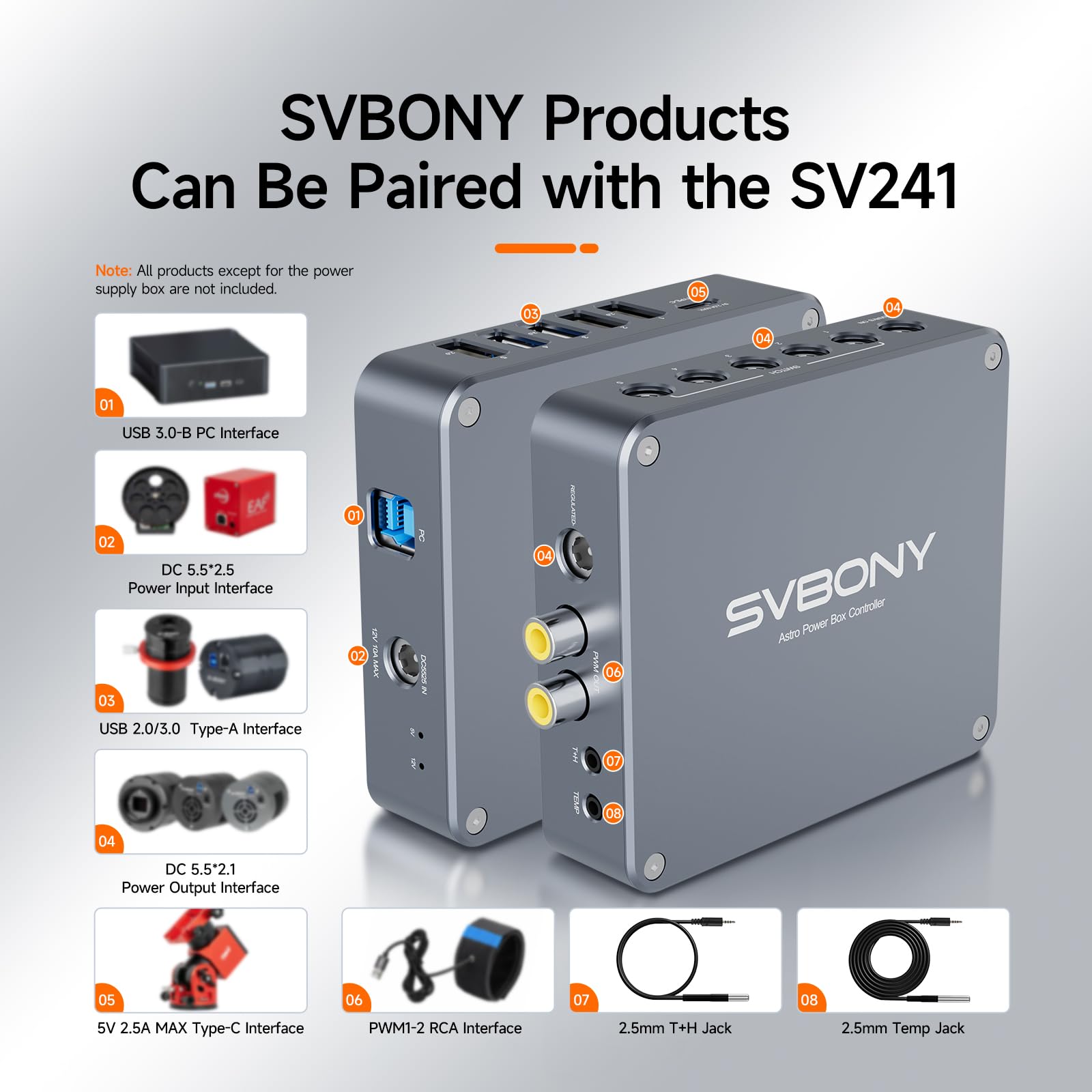 Svbony Sv241 Pro Astronomical Telescope Power Management Box, Telescope Power Hub, Remote Control For Astronomy Equipment, Durab