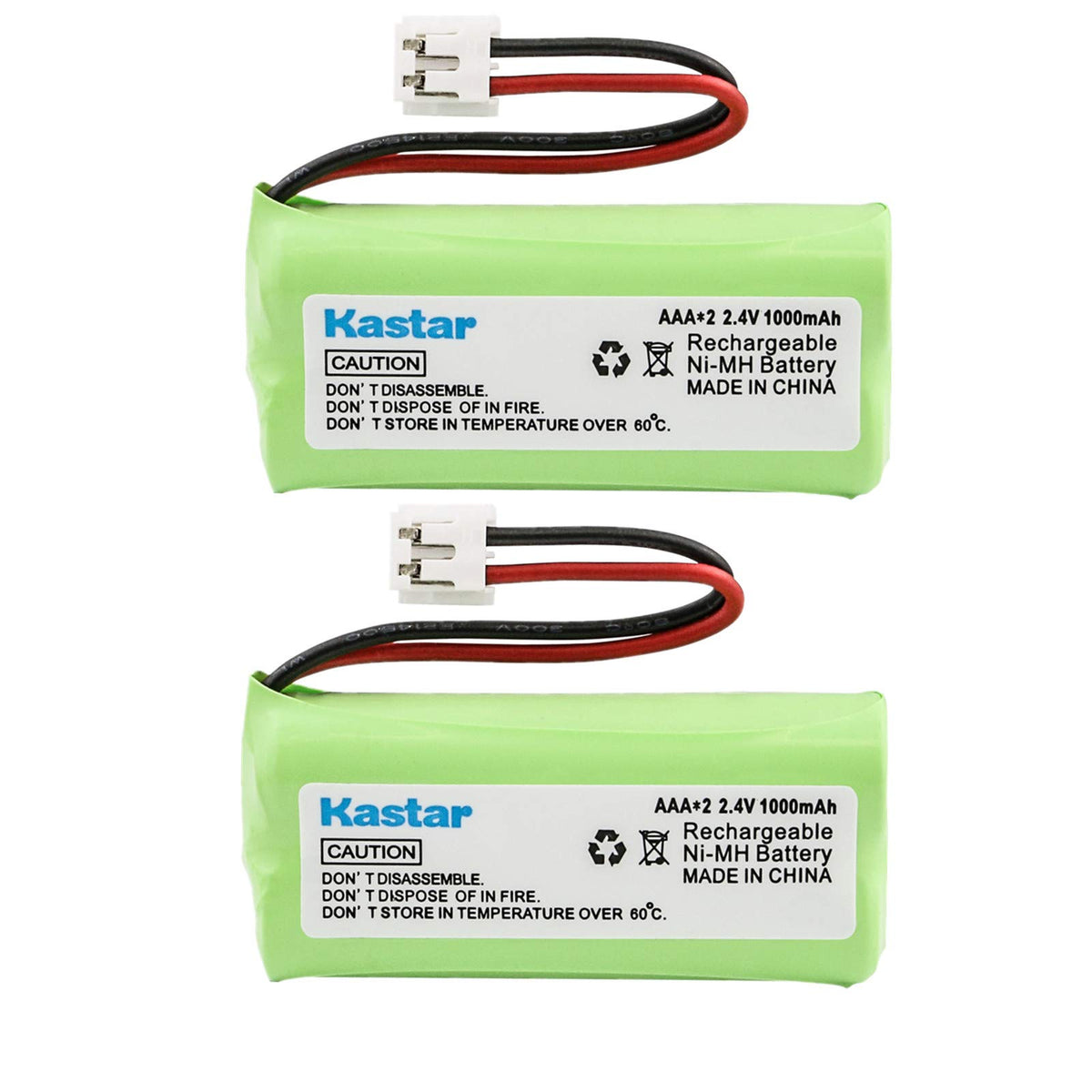 Kastar 2-Pack Replacement Battery For Vtech 8300 / BATT-6010 / BT18433 / BT184342 / BT28433 / BT284342 / 89-1326-00-00 / CPH-515D / CS6209 / CS6219 / CS6229 VT-6042 / VT-6052 / VT-6053 Cordless Phone